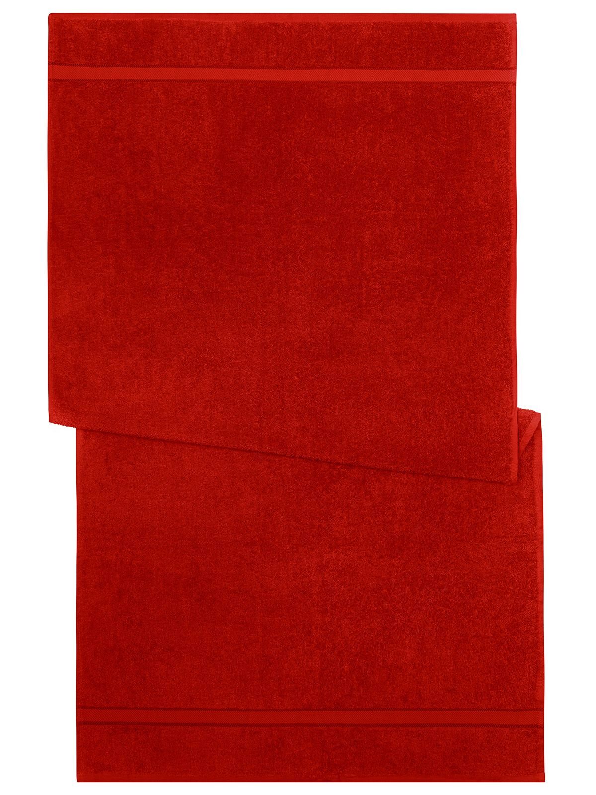 Bath Towel Herren Handtuch – James & Nicholson – Farbe orient-red – individuell veredelbar
