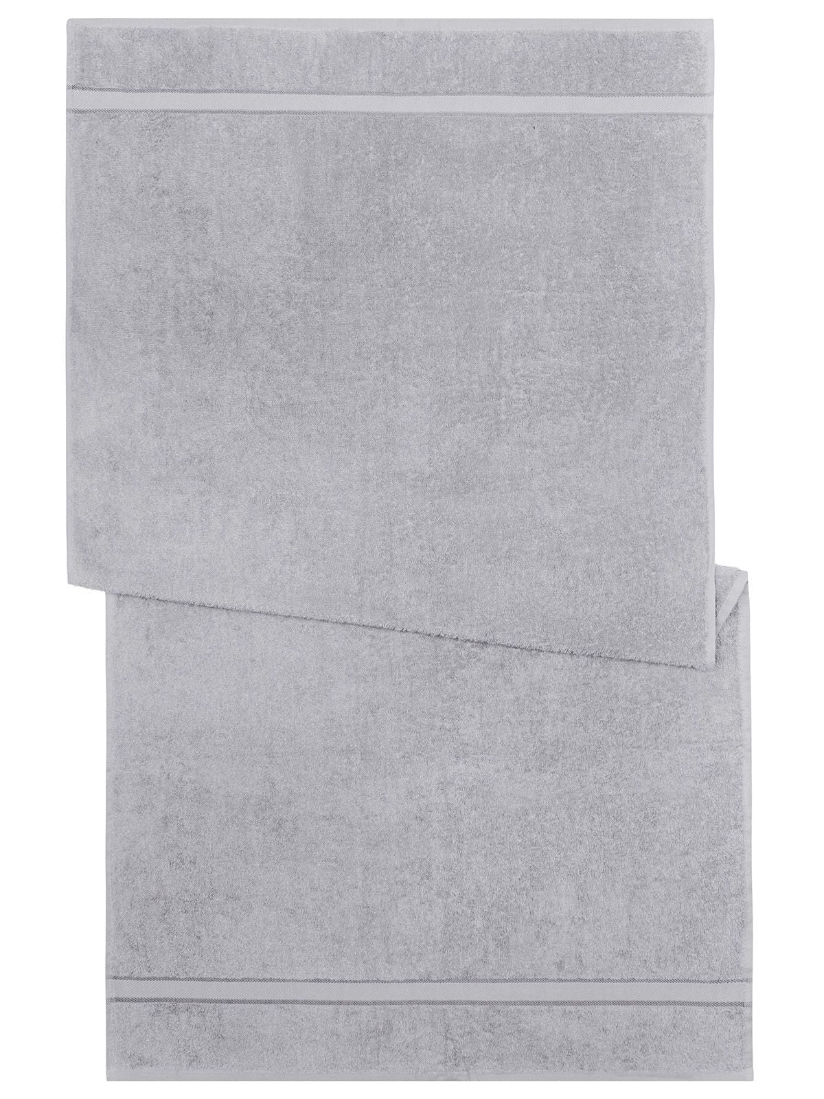 Bath Towel Herren Handtuch – James & Nicholson – Farbe silver – individuell veredelbar