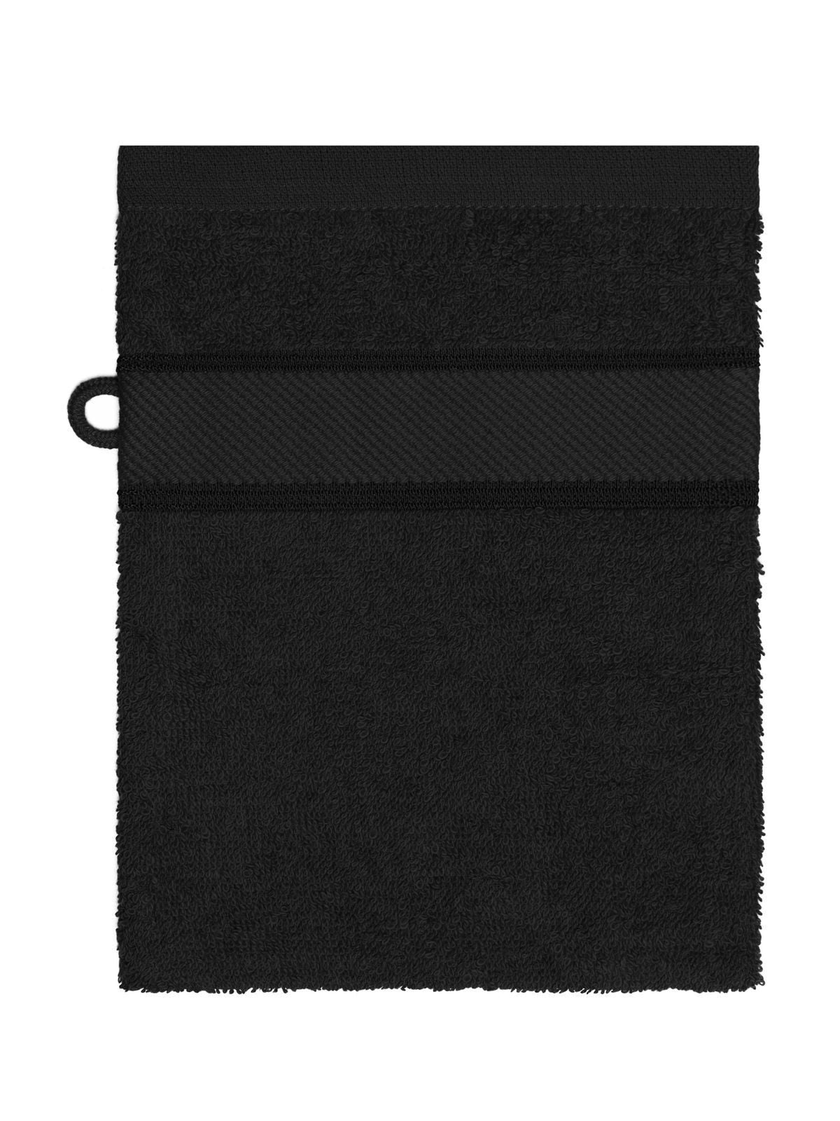 Flannel Herren Handtuch – James & Nicholson – Farbe Schwarz – individuell veredelbar