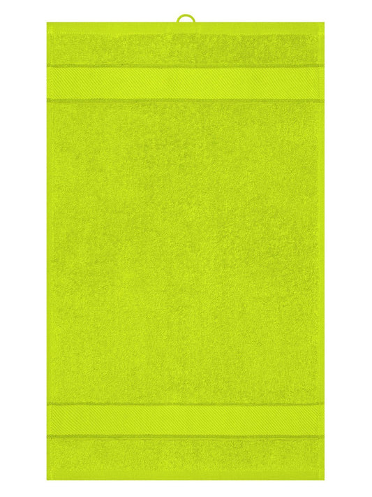 Guest Towel 30x50 Herren Handtuch – James & Nicholson – Farbe acid-yellow – individuell veredelbar