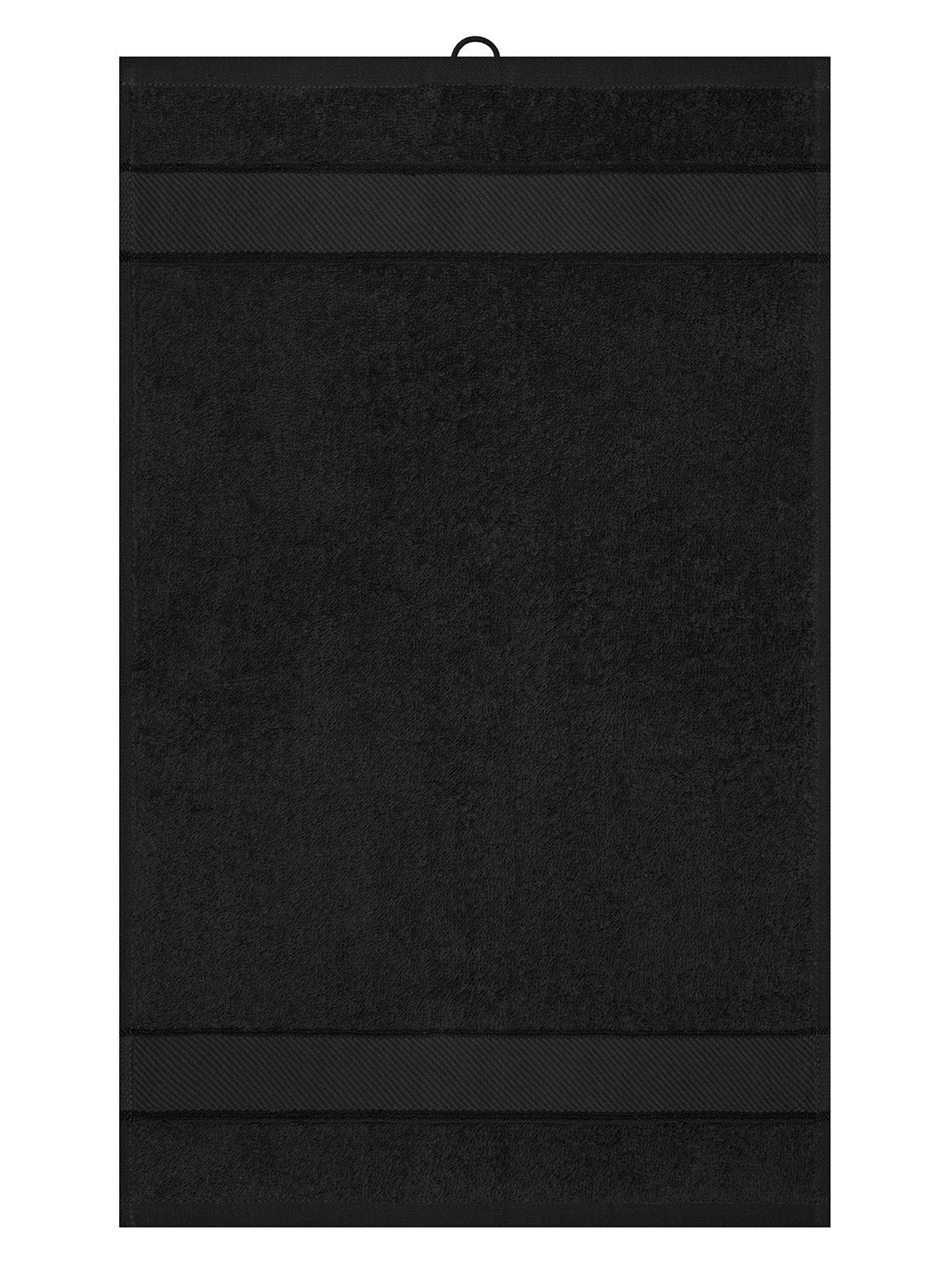 Guest Towel 30x50 Herren Handtuch – James & Nicholson – Farbe Schwarz – individuell veredelbar