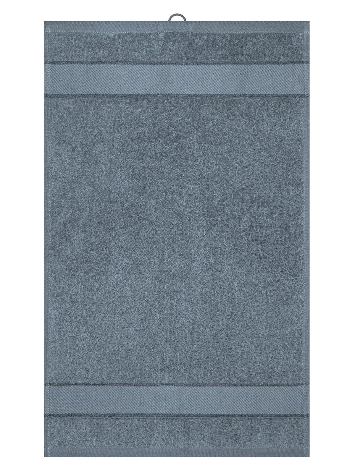 Guest Towel 30x50 Herren Handtuch – James & Nicholson – Farbe mid-grey – individuell veredelbar