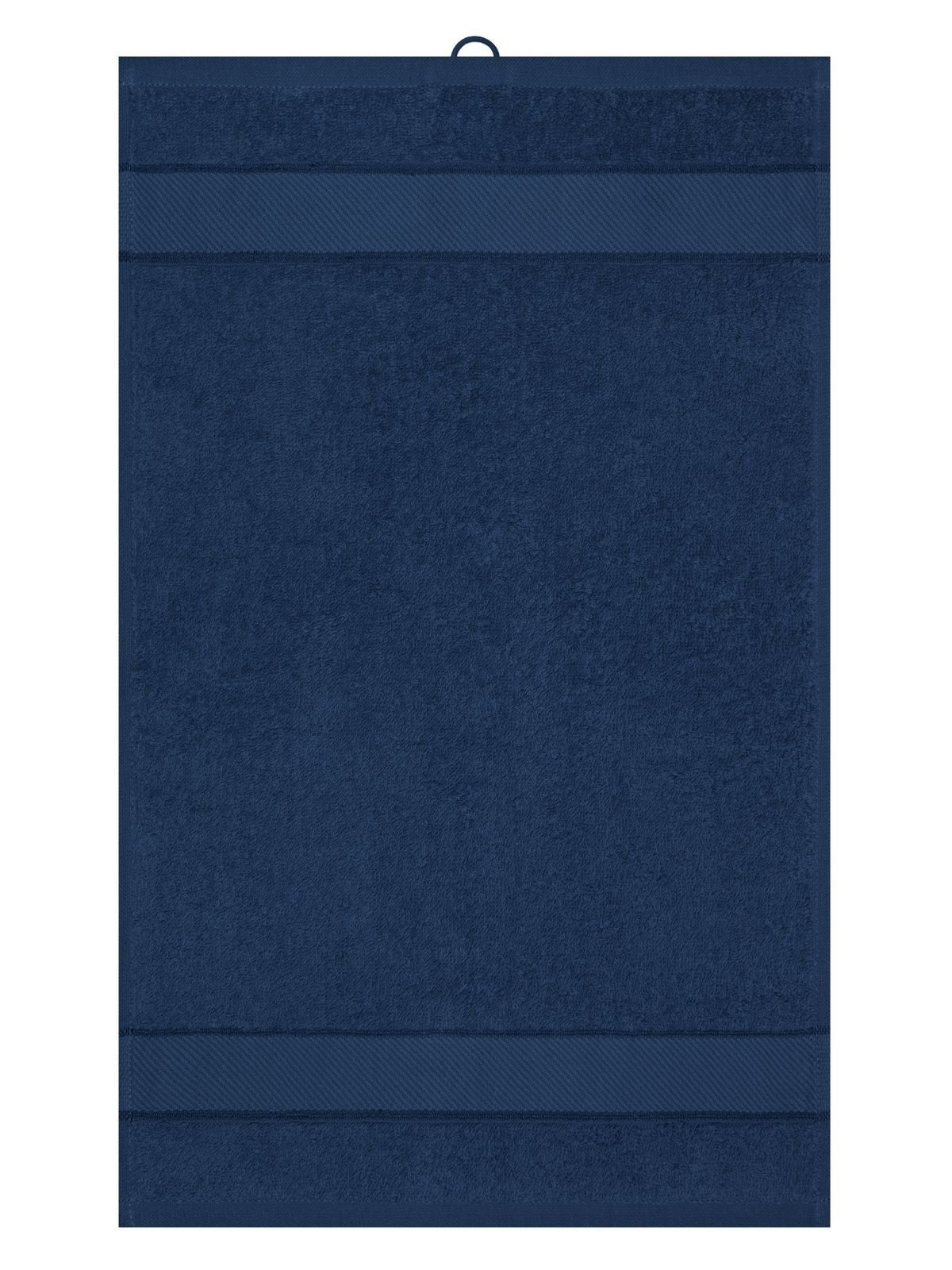 Guest Towel 30x50 Herren Handtuch – James & Nicholson – Farbe Navy – individuell veredelbar