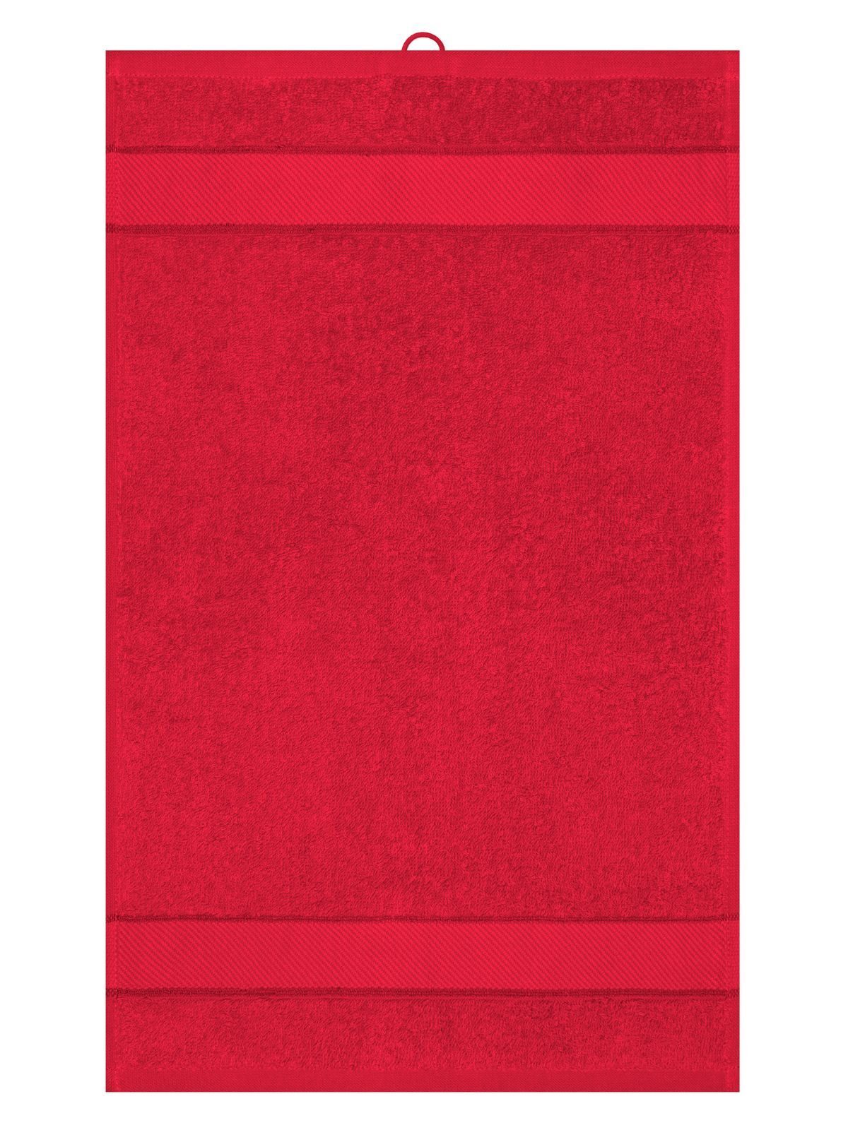 Guest Towel 30x50 Herren Handtuch – James & Nicholson – Farbe Rot – individuell veredelbar