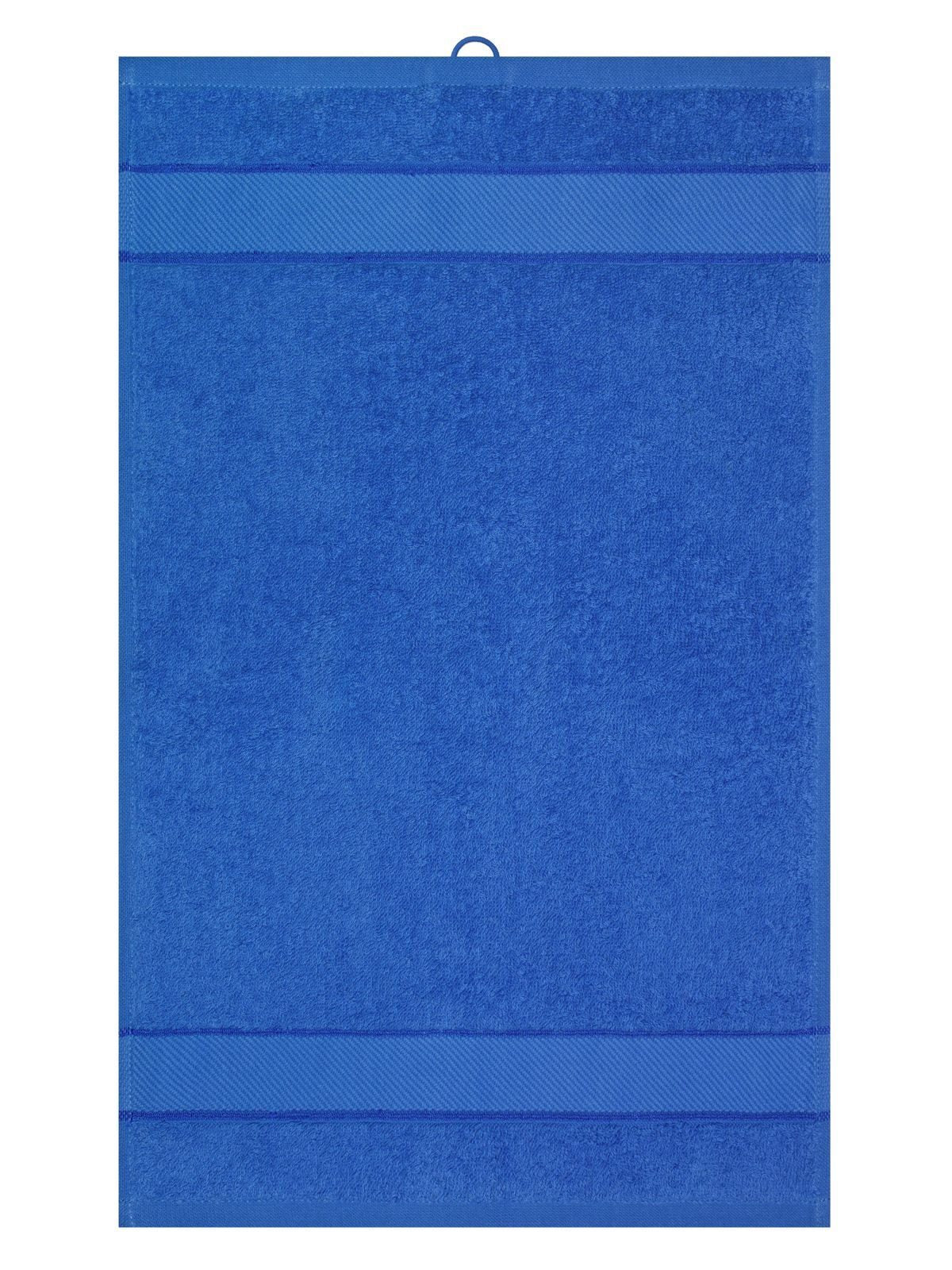 Guest Towel 30x50 Herren Handtuch – James & Nicholson – Farbe Royalblau – individuell veredelbar