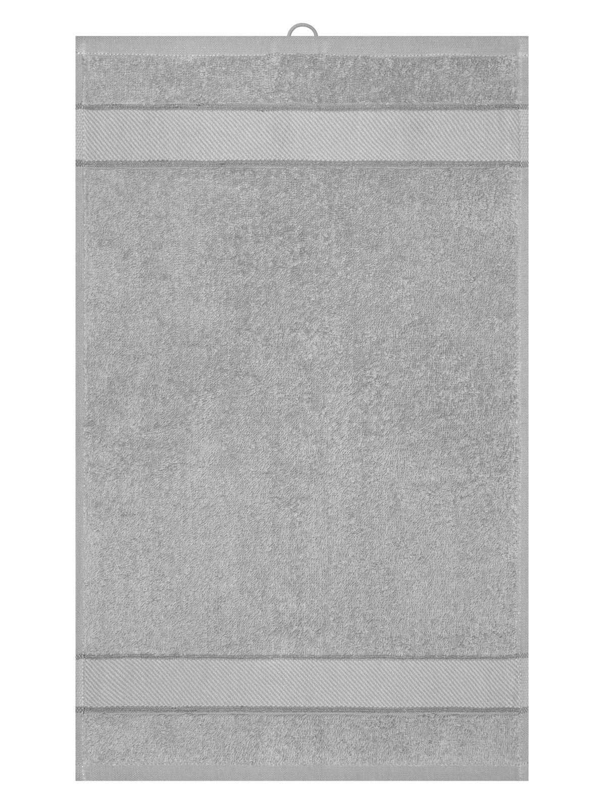 Guest Towel 30x50 Herren Handtuch – James & Nicholson – Farbe silver – individuell veredelbar