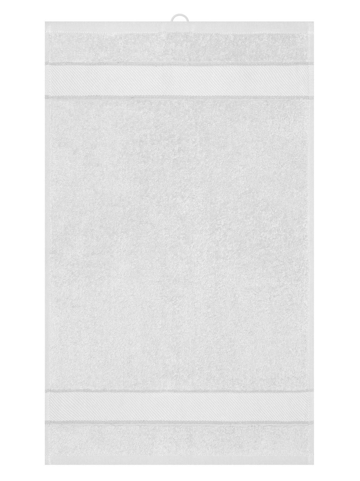 Guest Towel 30x50 Herren Handtuch – James & Nicholson – Farbe Weiß – individuell veredelbar