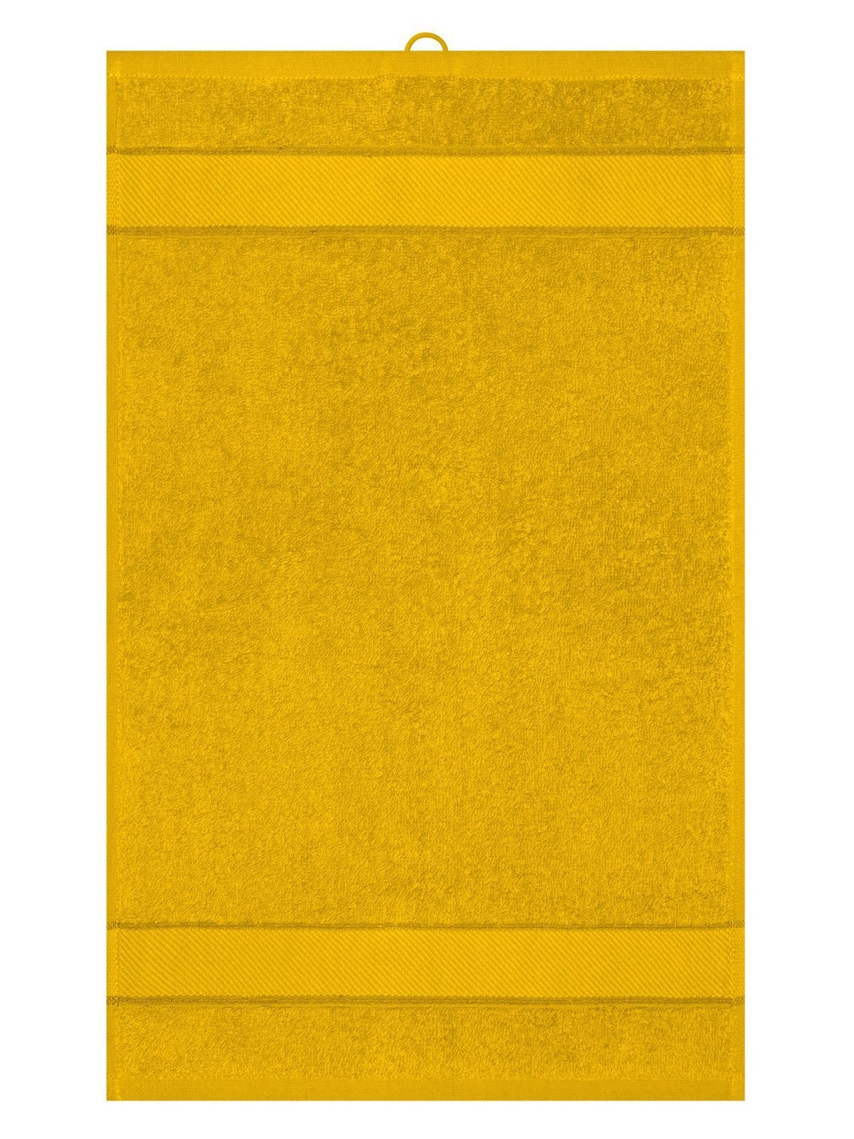 Guest Towel 30x50 Herren Handtuch – James & Nicholson – Farbe Gelb – individuell veredelbar