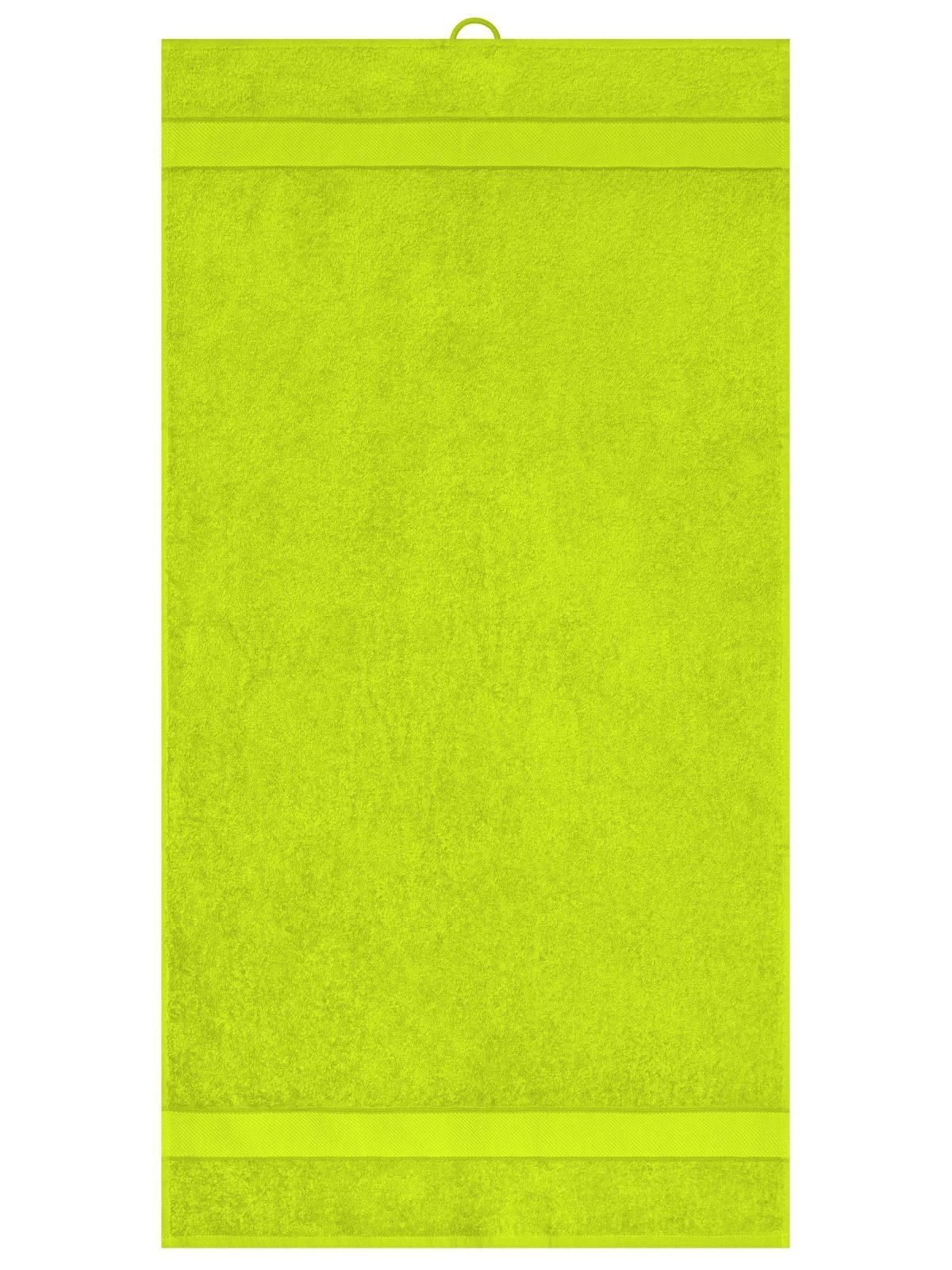 Hand Towel 50x100 Herren Handtuch – James & Nicholson – Farbe acid-yellow – individuell veredelbar