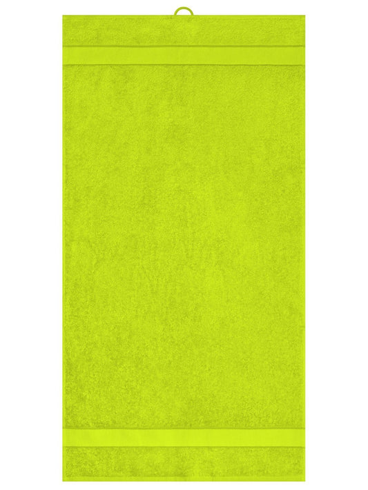 Hand Towel 50x100 Herren Handtuch – James & Nicholson – Farbe acid-yellow – individuell veredelbar