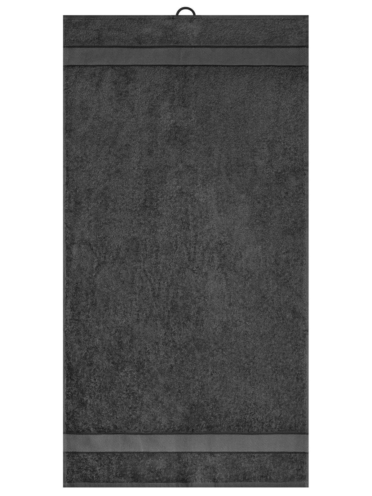Hand Towel 50x100 Herren Handtuch – James & Nicholson – Farbe graphite – individuell veredelbar