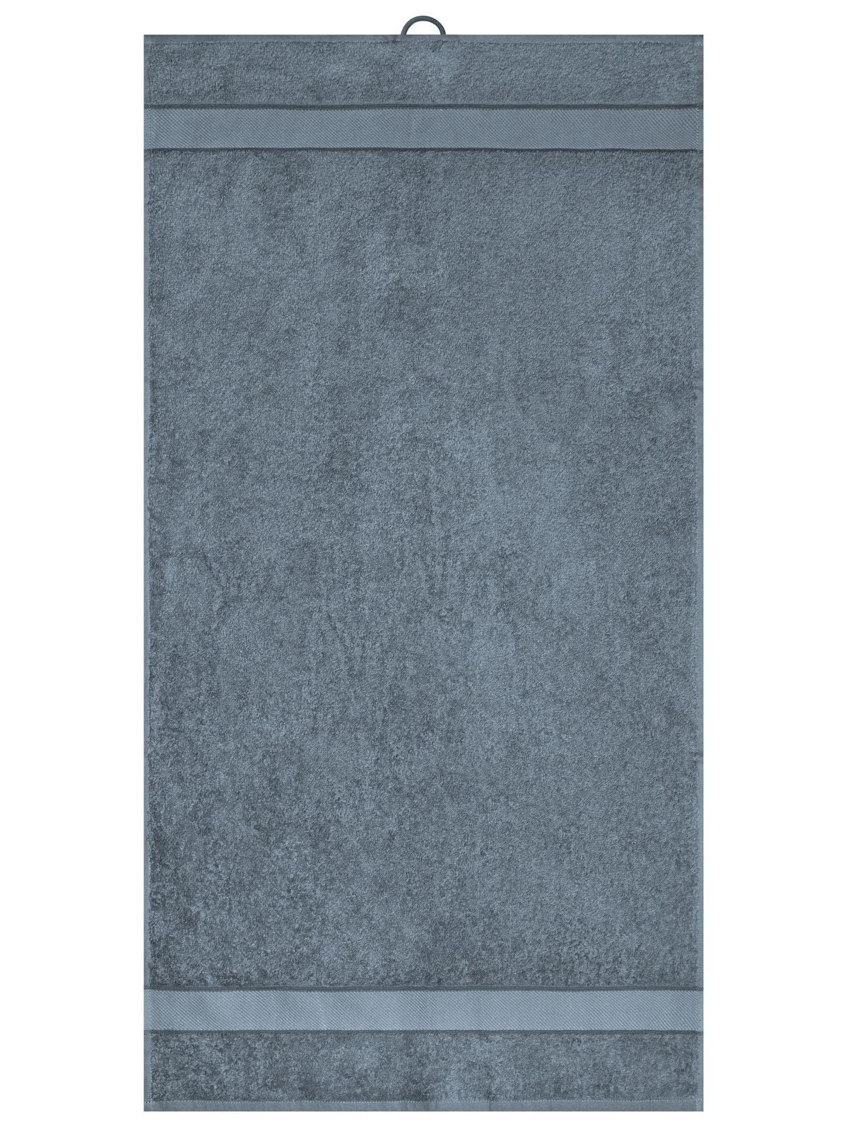 Hand Towel 50x100 Herren Handtuch – James & Nicholson – Farbe mid-grey – individuell veredelbar