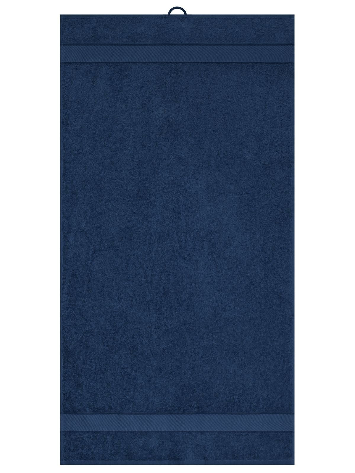Hand Towel 50x100 Herren Handtuch – James & Nicholson – Farbe Navy – individuell veredelbar