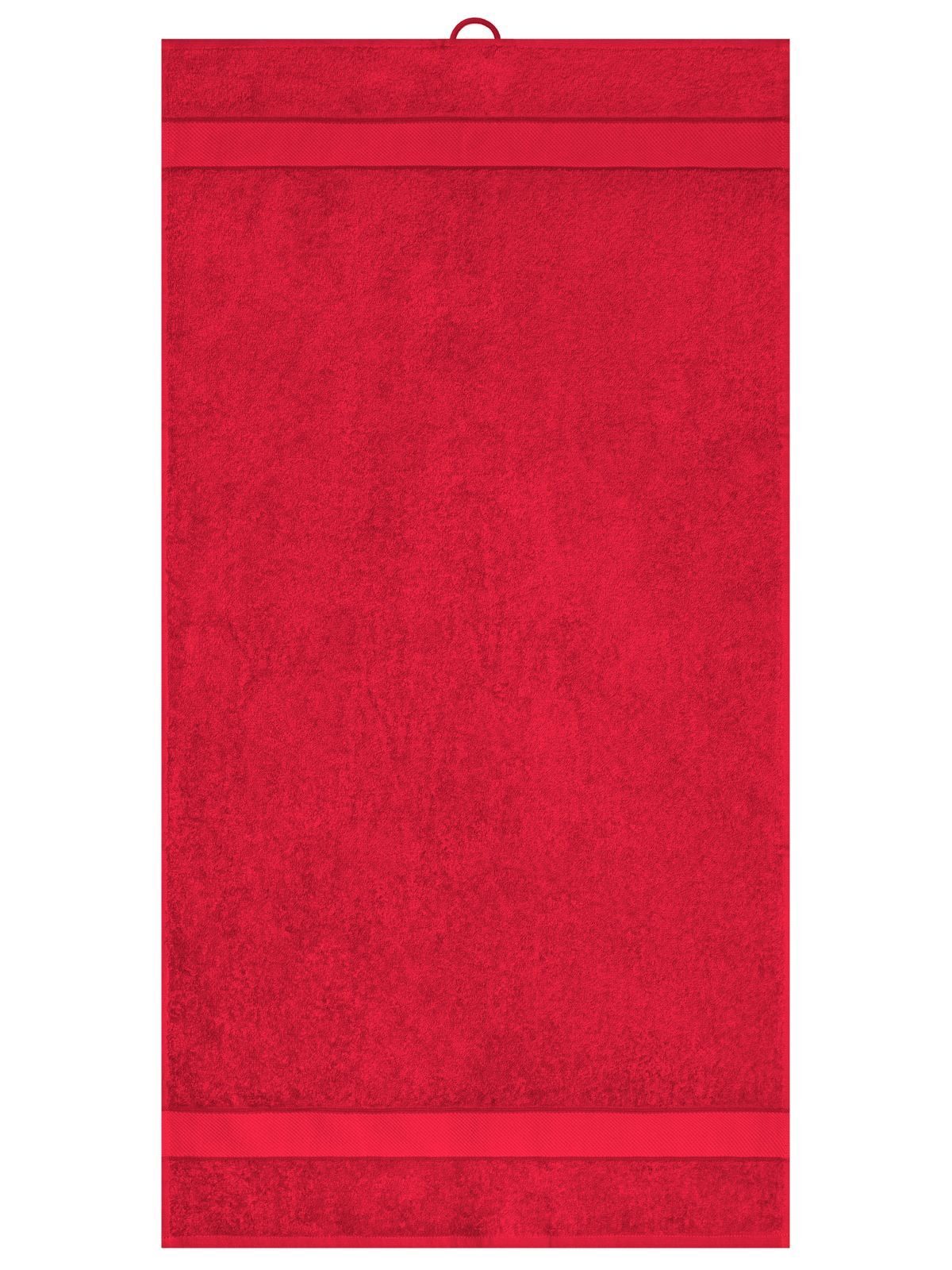 Hand Towel 50x100 Herren Handtuch – James & Nicholson – Farbe Rot – individuell veredelbar