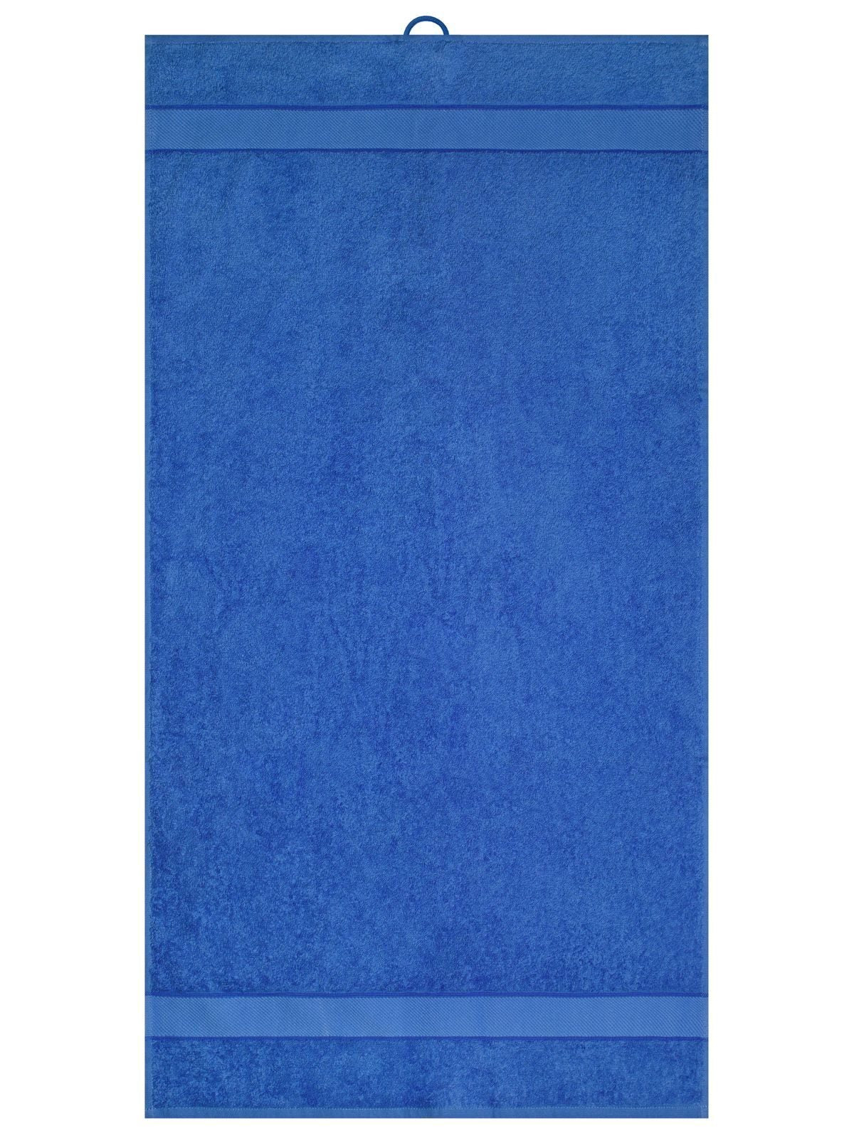 Hand Towel 50x100 Herren Handtuch – James & Nicholson – Farbe Royalblau – individuell veredelbar