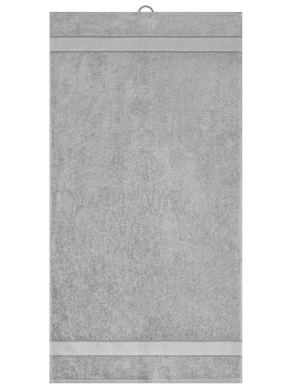 Hand Towel 50x100 Herren Handtuch – James & Nicholson – Farbe silver – individuell veredelbar