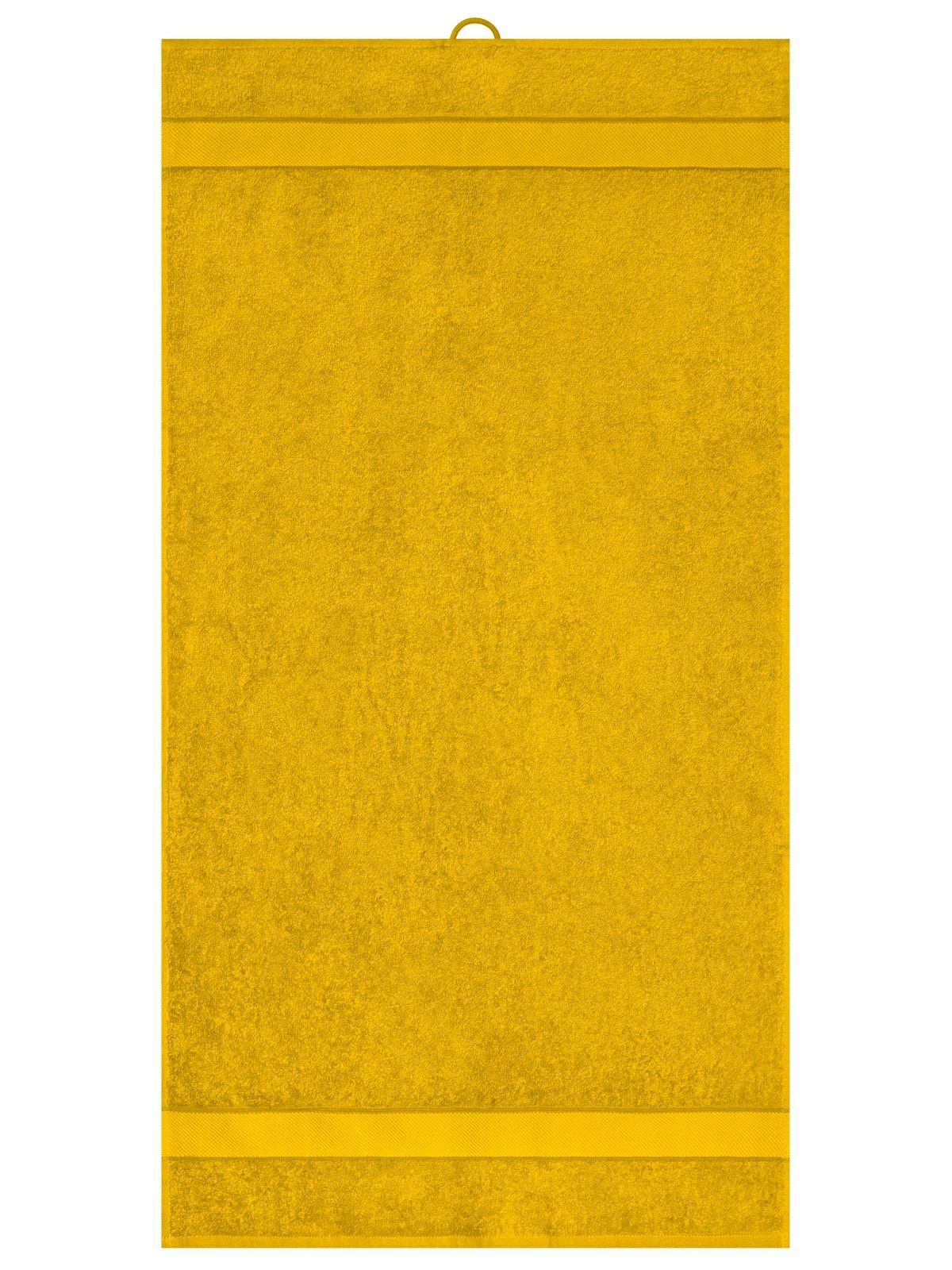 Hand Towel 50x100 Herren Handtuch – James & Nicholson – Farbe Gelb – individuell veredelbar