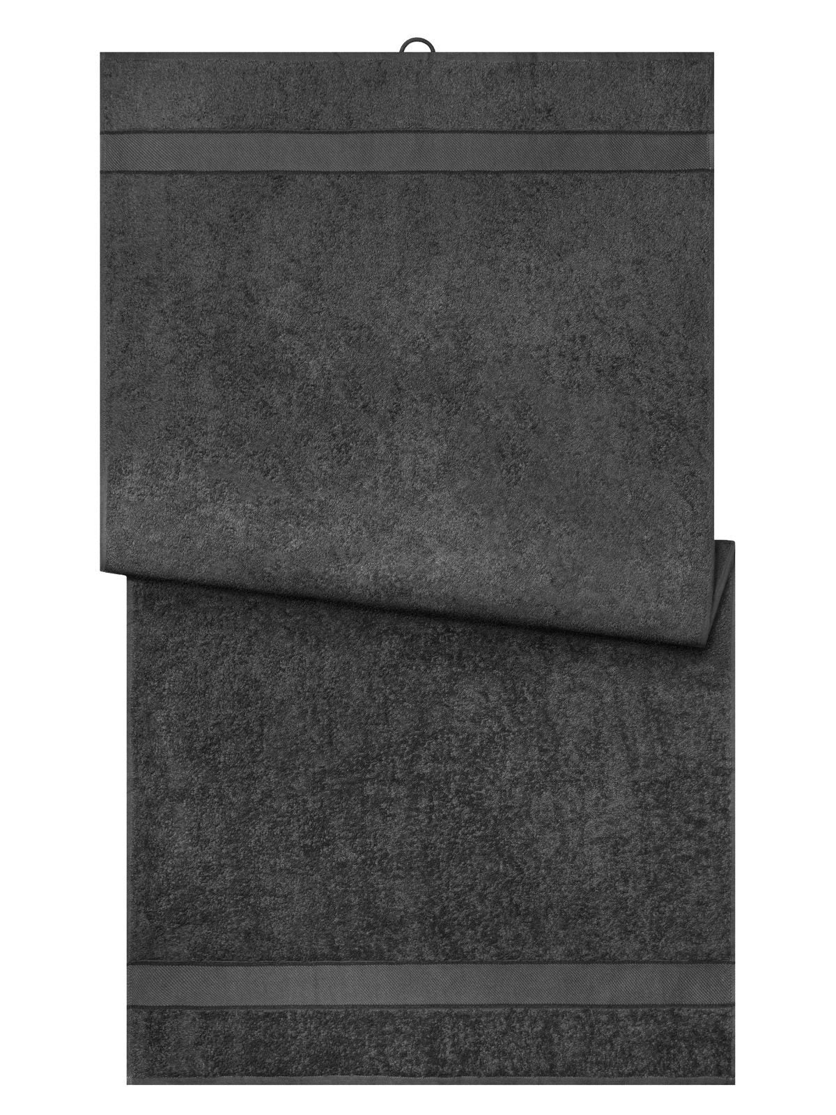 Bath Towel 70x140 Herren Handtuch – James & Nicholson – Farbe graphite – individuell veredelbar