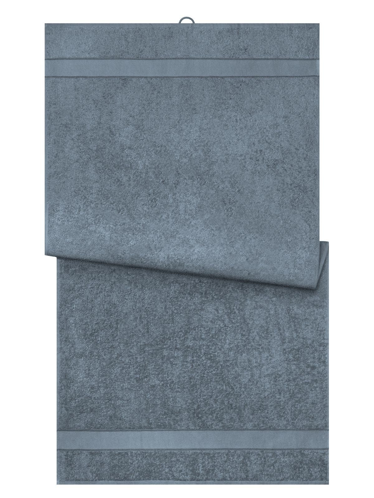 Bath Towel 70x140 Herren Handtuch – James & Nicholson – Farbe mid-grey – individuell veredelbar