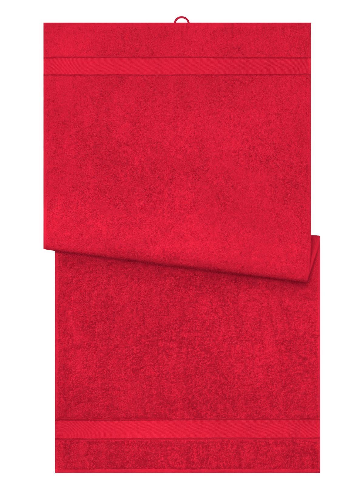 Bath Towel 70x140 Herren Handtuch – James & Nicholson – Farbe Rot – individuell veredelbar