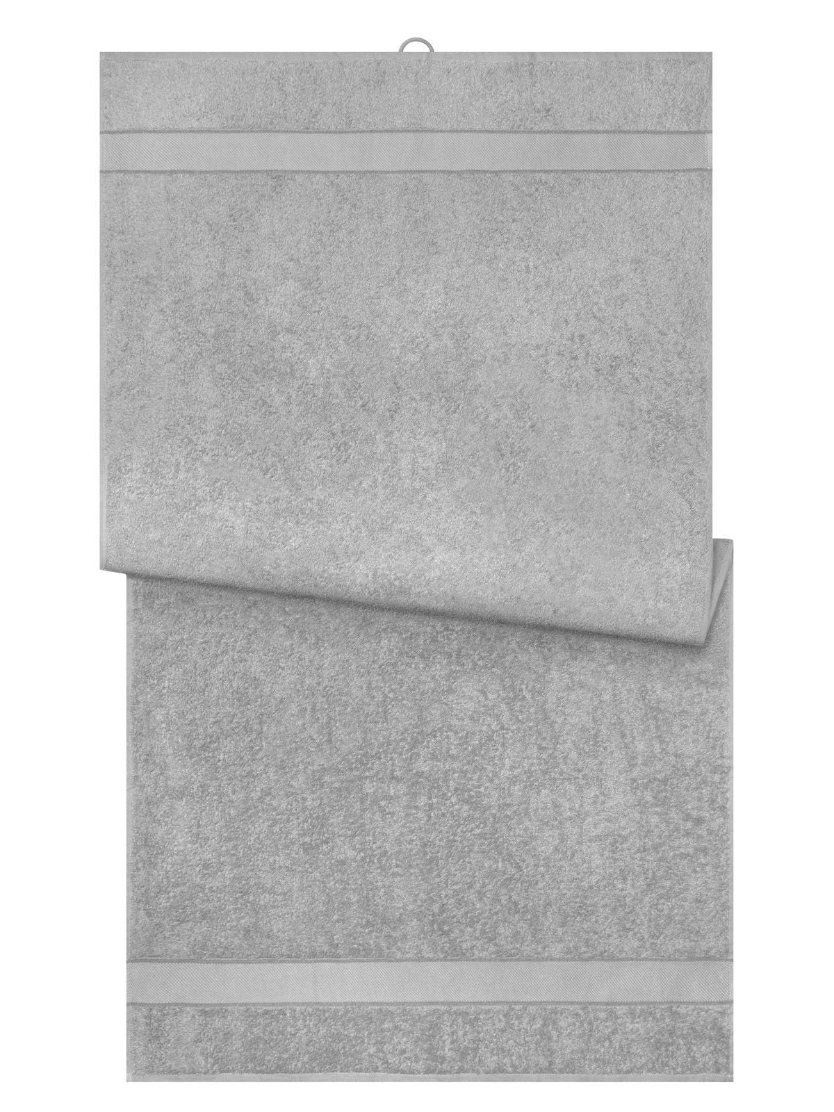 Bath Towel 70x140 Herren Handtuch – James & Nicholson – Farbe silver – individuell veredelbar