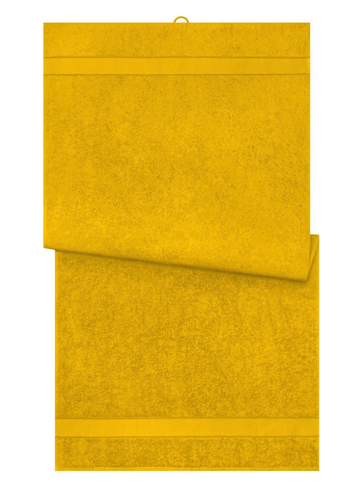 Bath Towel 70x140 Herren Handtuch – James & Nicholson – Farbe Gelb – individuell veredelbar