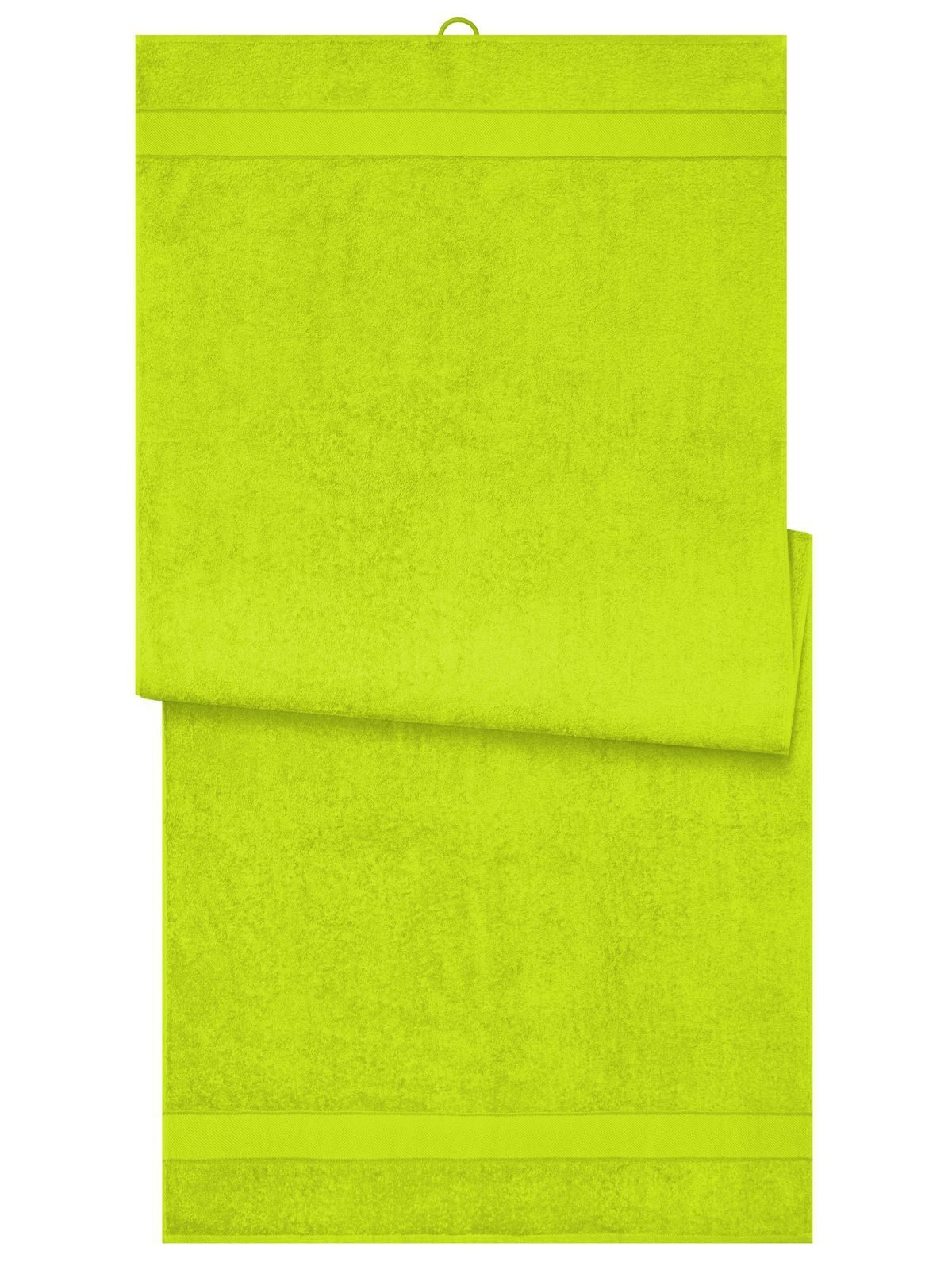 Sauna Sheet 70x180 Herren Handtuch – James & Nicholson – Farbe acid-yellow – individuell veredelbar