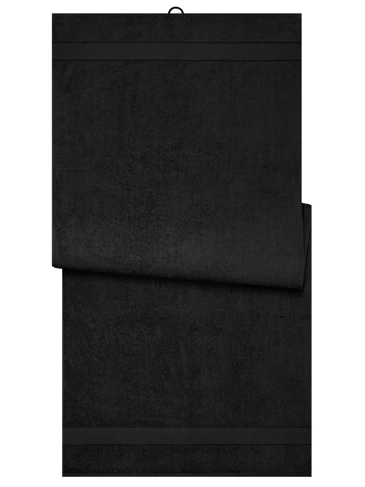 Sauna Sheet 70x180 Herren Handtuch – James & Nicholson – Farbe Schwarz – individuell veredelbar