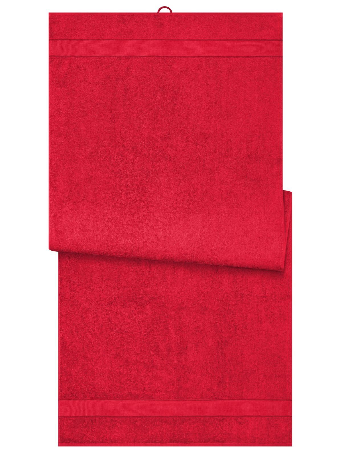 Sauna Sheet 70x180 Herren Handtuch – James & Nicholson – Farbe Rot – individuell veredelbar