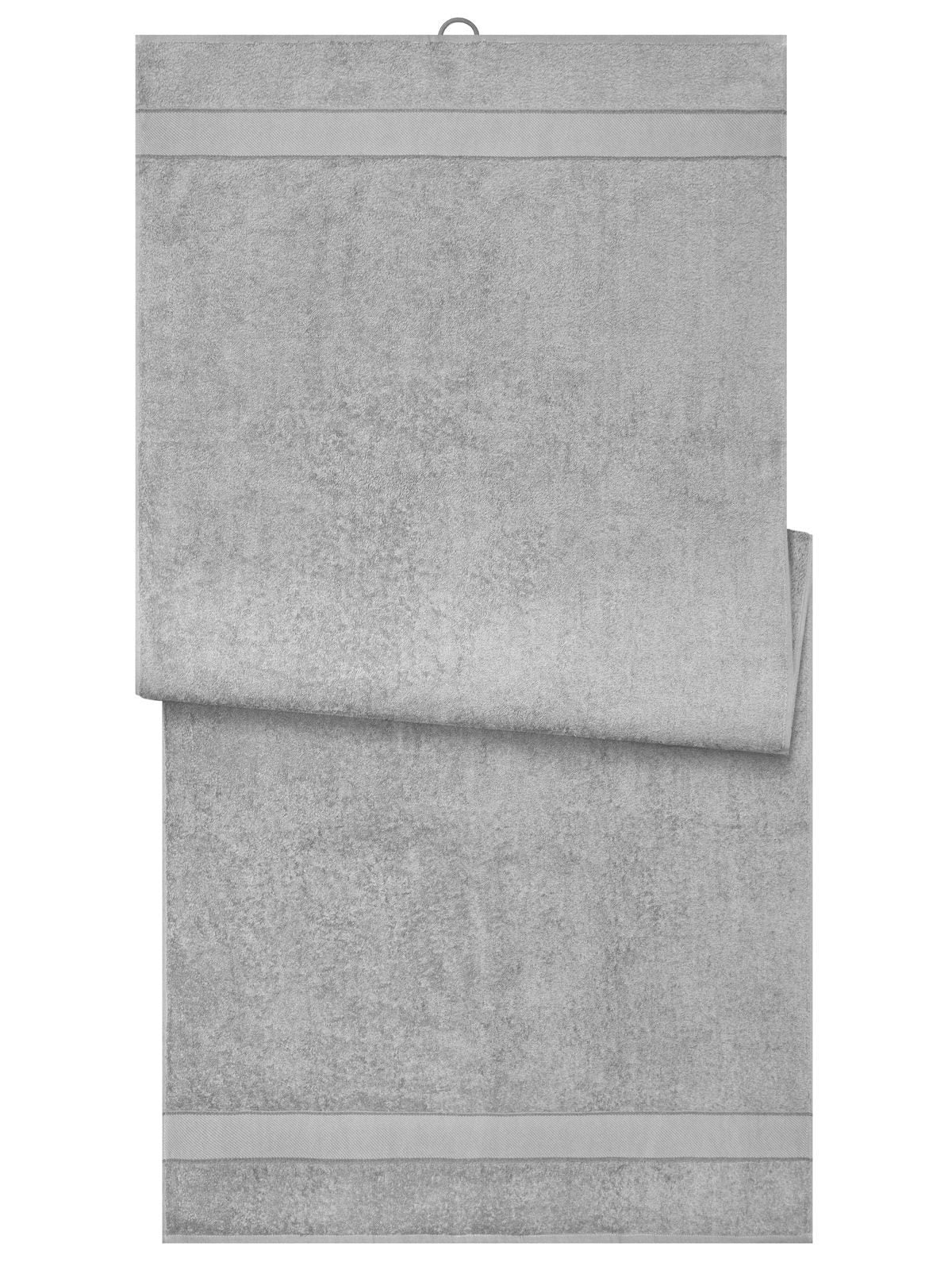 Sauna Sheet 70x180 Herren Handtuch – James & Nicholson – Farbe silver – individuell veredelbar