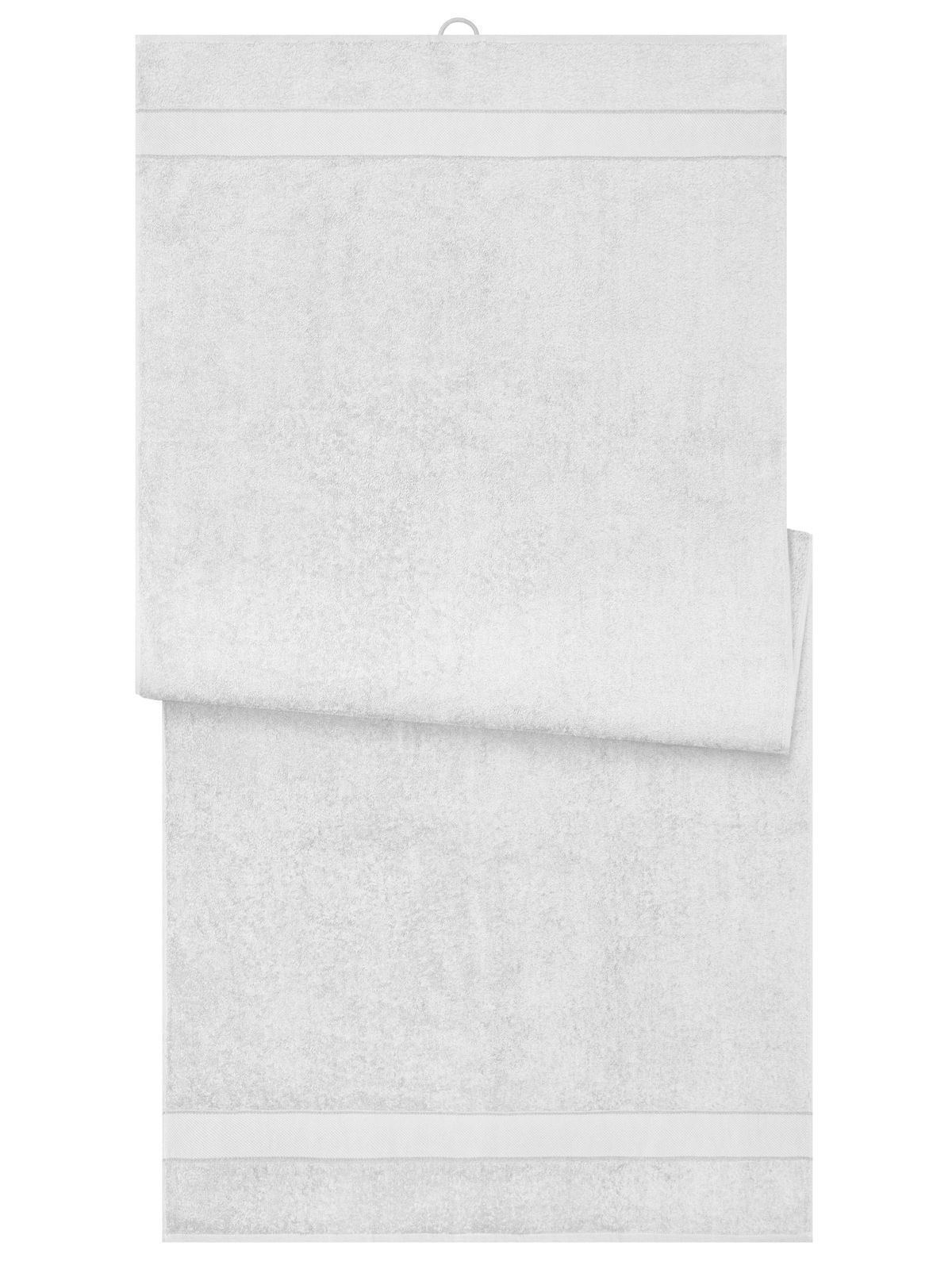 Sauna Sheet 70x180 Herren Handtuch – James & Nicholson – Farbe Weiß – individuell veredelbar