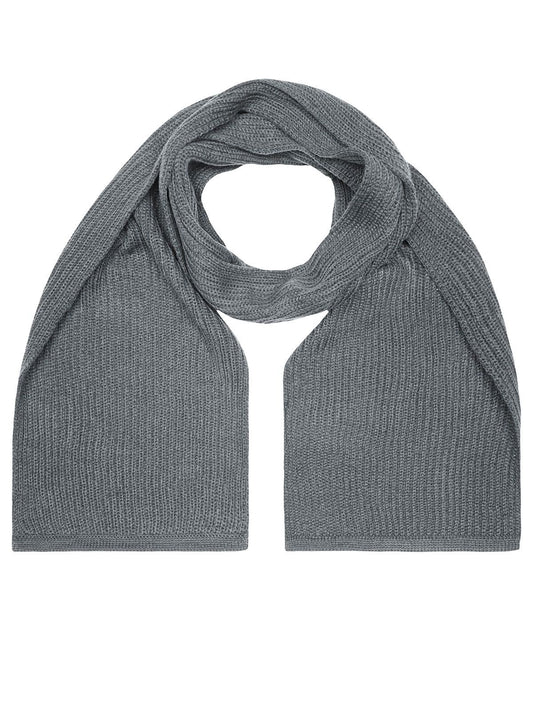 Knitted Scarf Schal / Handschuhe – James & Nicholson – Farbe dark-grey melange – individuell veredelbar