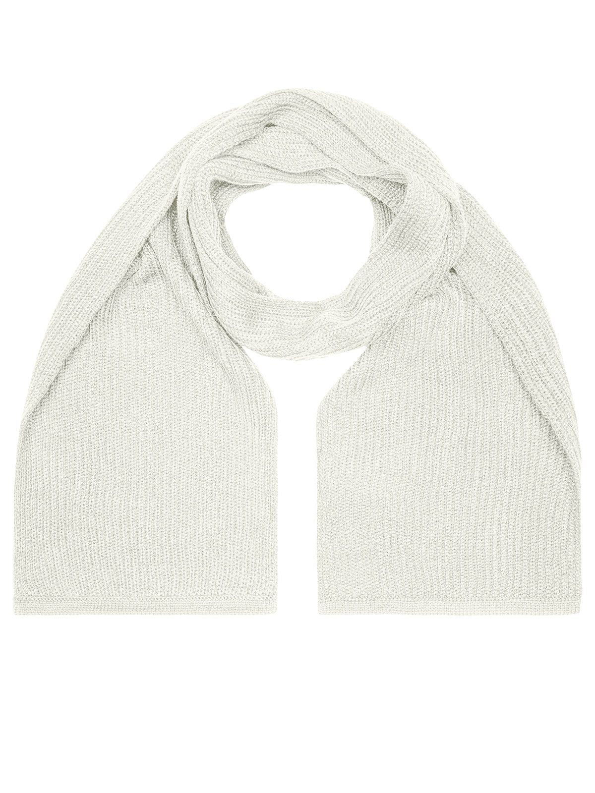 Knitted Scarf Schal / Handschuhe – James & Nicholson – Farbe off-white – individuell veredelbar