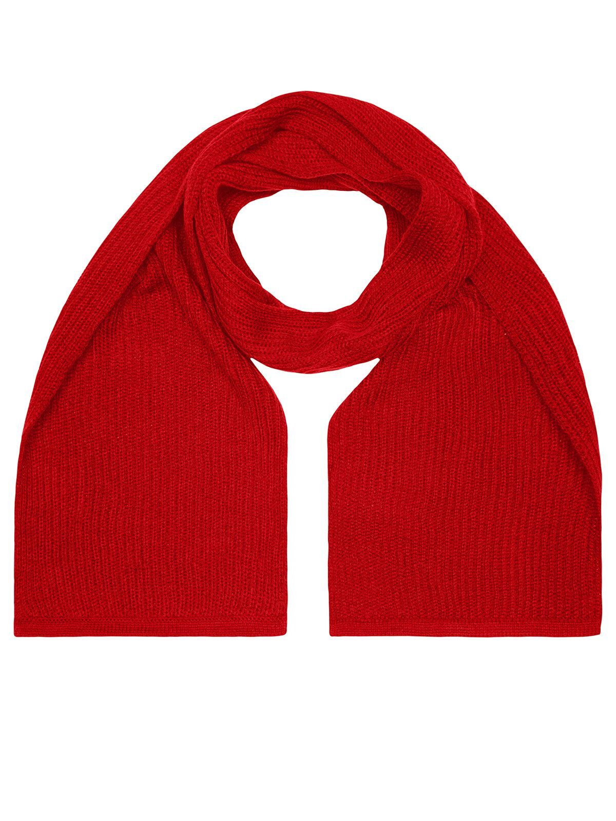 Knitted Scarf Schal / Handschuhe – James & Nicholson – Farbe Rot – individuell veredelbar