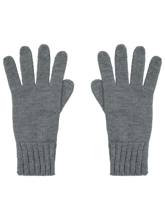 Knitted Gloves Damen Schal / Handschuhe – James & Nicholson – Farbe dark-grey melange – individuell veredelbar