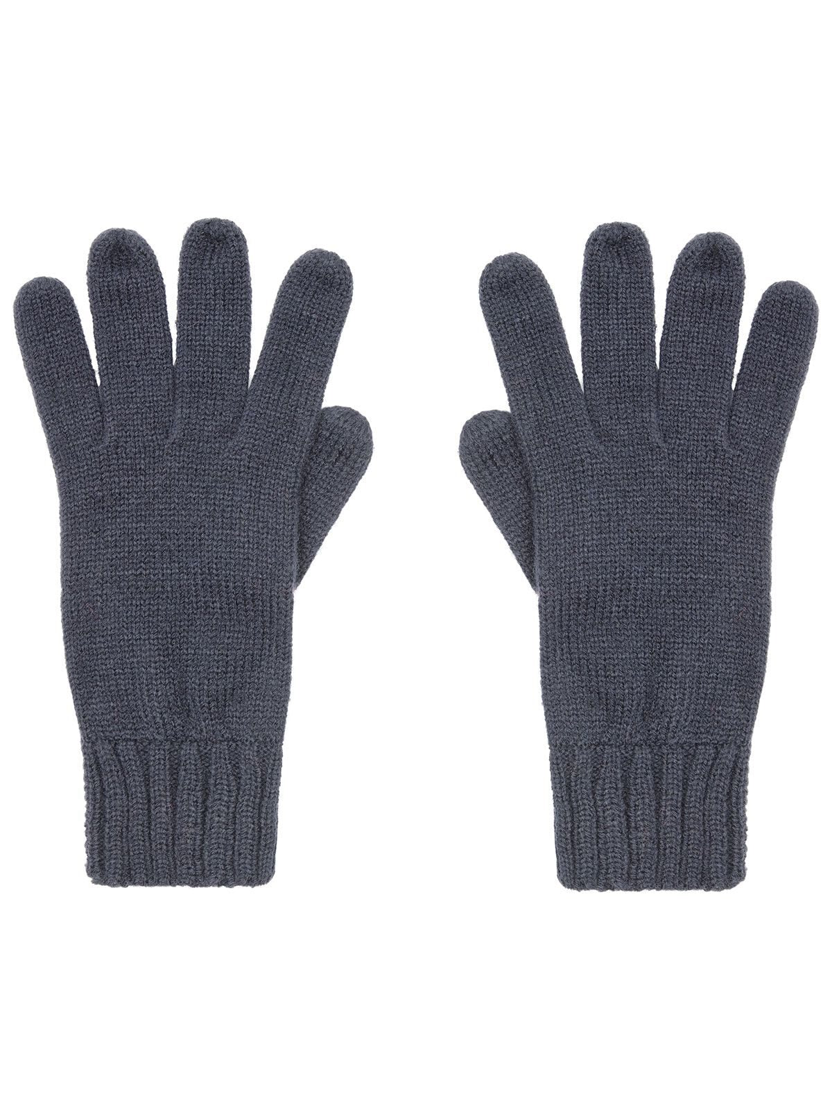 Knitted Gloves Damen Schal / Handschuhe – James & Nicholson – Farbe Navy – individuell veredelbar