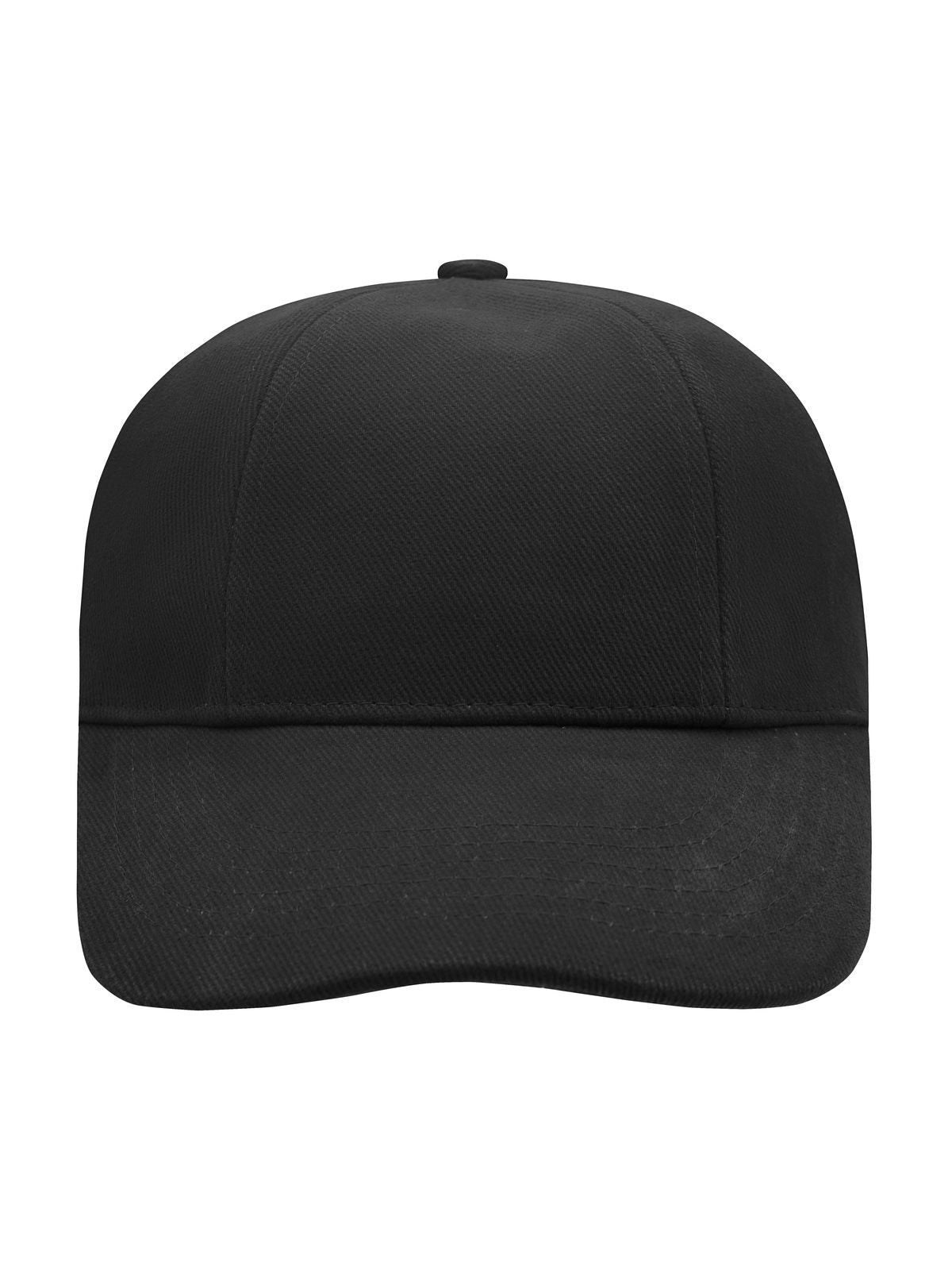 Baseball Caps Turned 6 Panel Cap Laminated Schwarz bestickbar und bedruckbar – LA1970