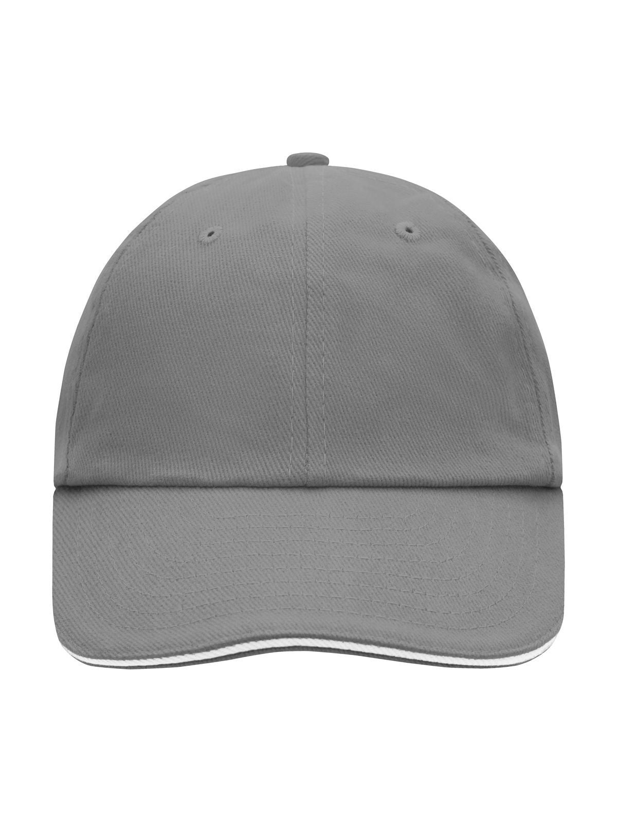Baseball Caps 6 Panel Raver Sandwich Cap dark-Grau/Weiß bestickbar und bedruckbar – LA1970