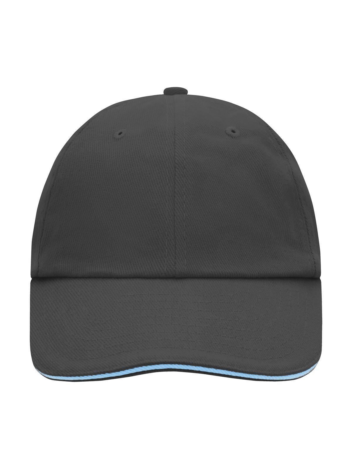 Baseball Caps 6 Panel Raver Sandwich Cap graphite/aqua bestickbar und bedruckbar – LA1970