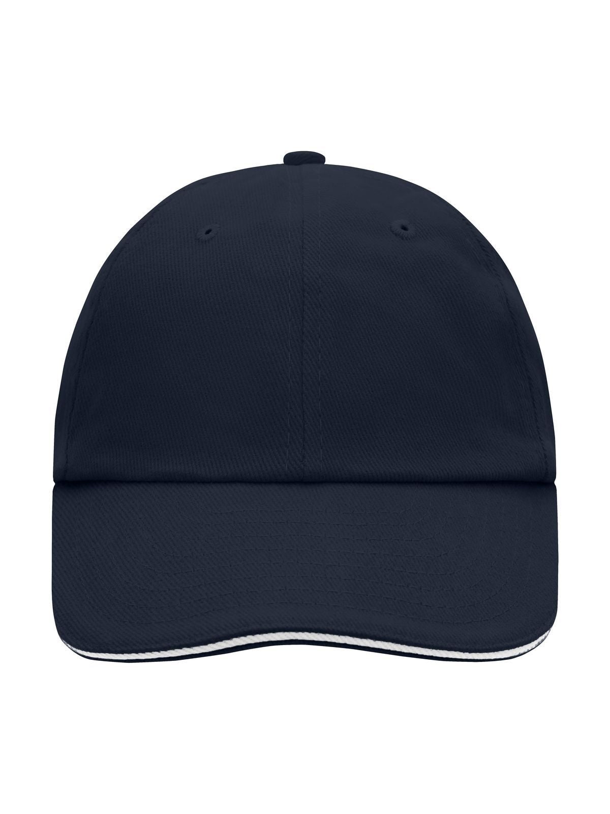 Baseball Caps 6 Panel Raver Sandwich Cap Marineblau/Weiß bestickbar und bedruckbar – LA1970