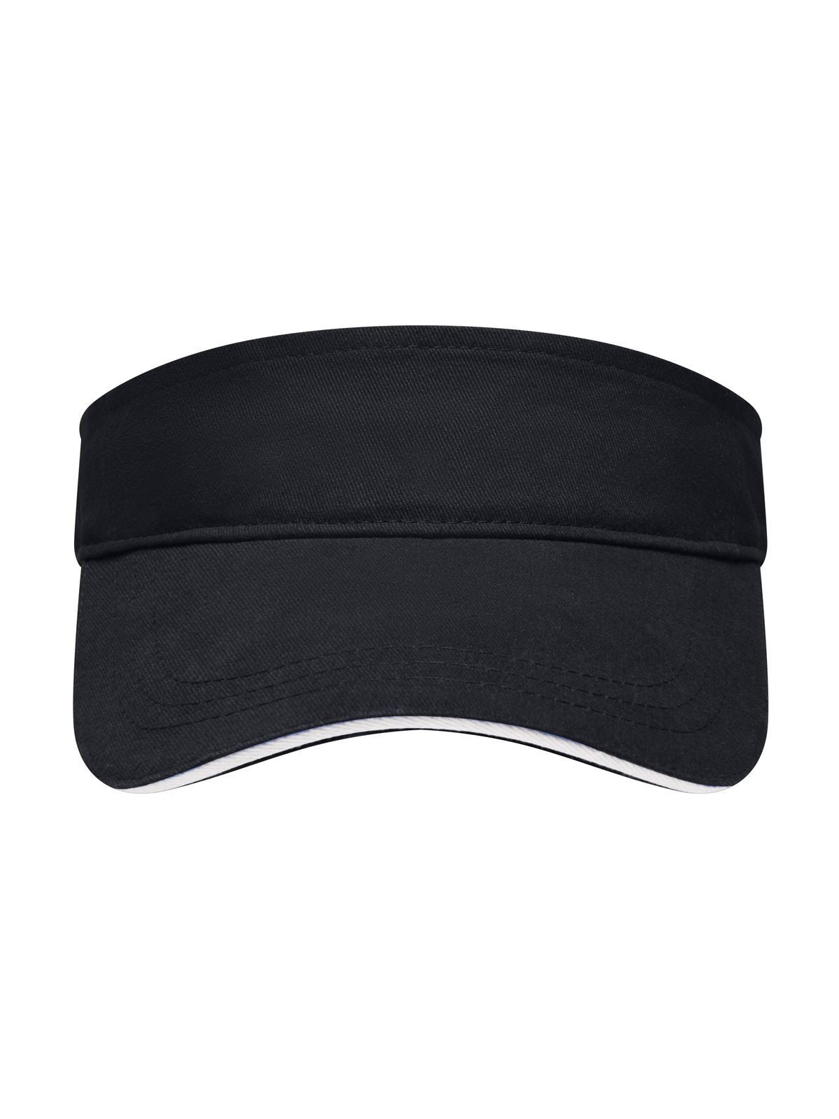 Baseball Caps Sandwich Sunvisor Schwarz/Weiß bestickbar und bedruckbar – LA1970