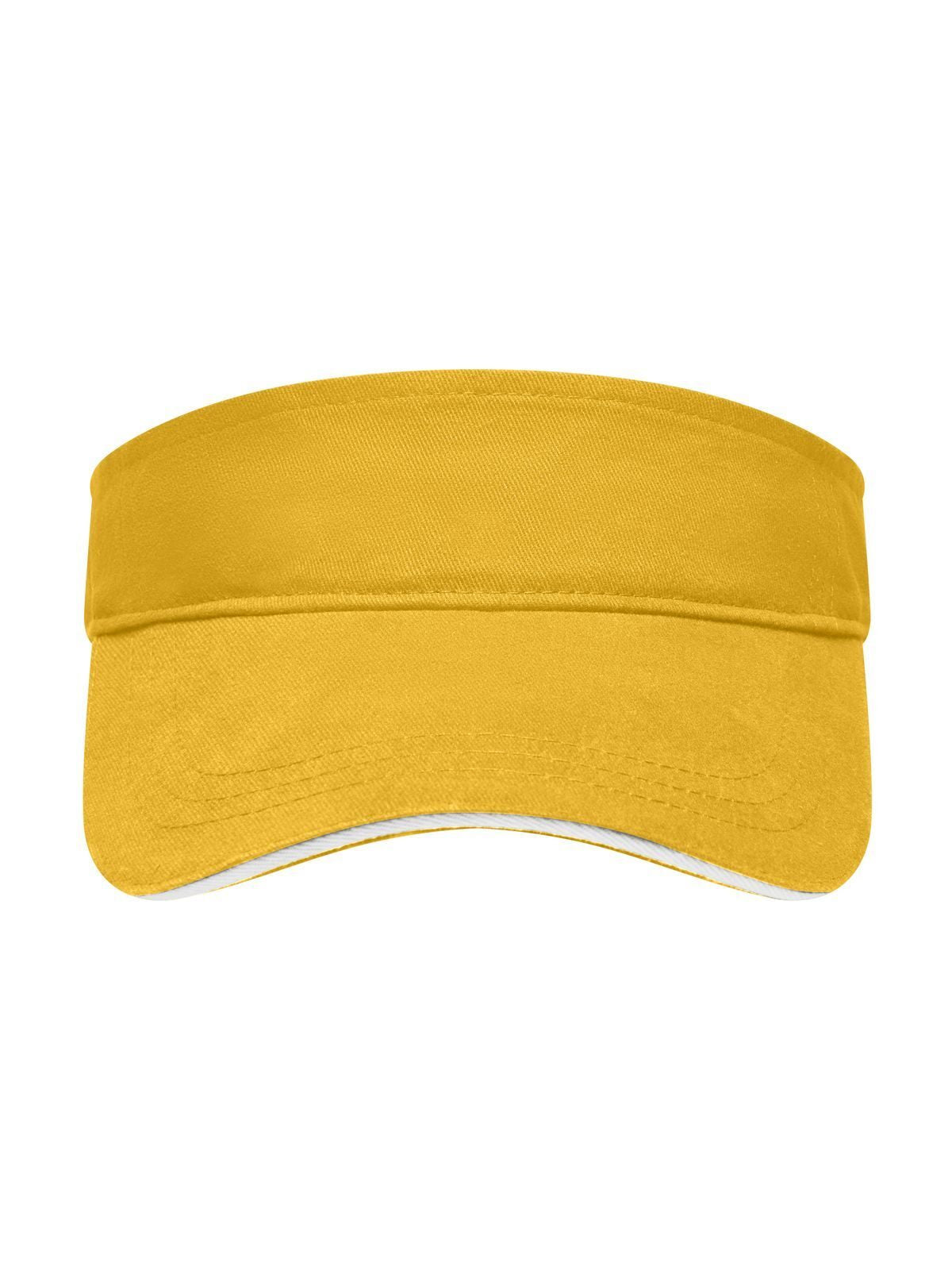 Baseball Caps Sandwich Sunvisor gold-yellow/Weiß bestickbar und bedruckbar – LA1970