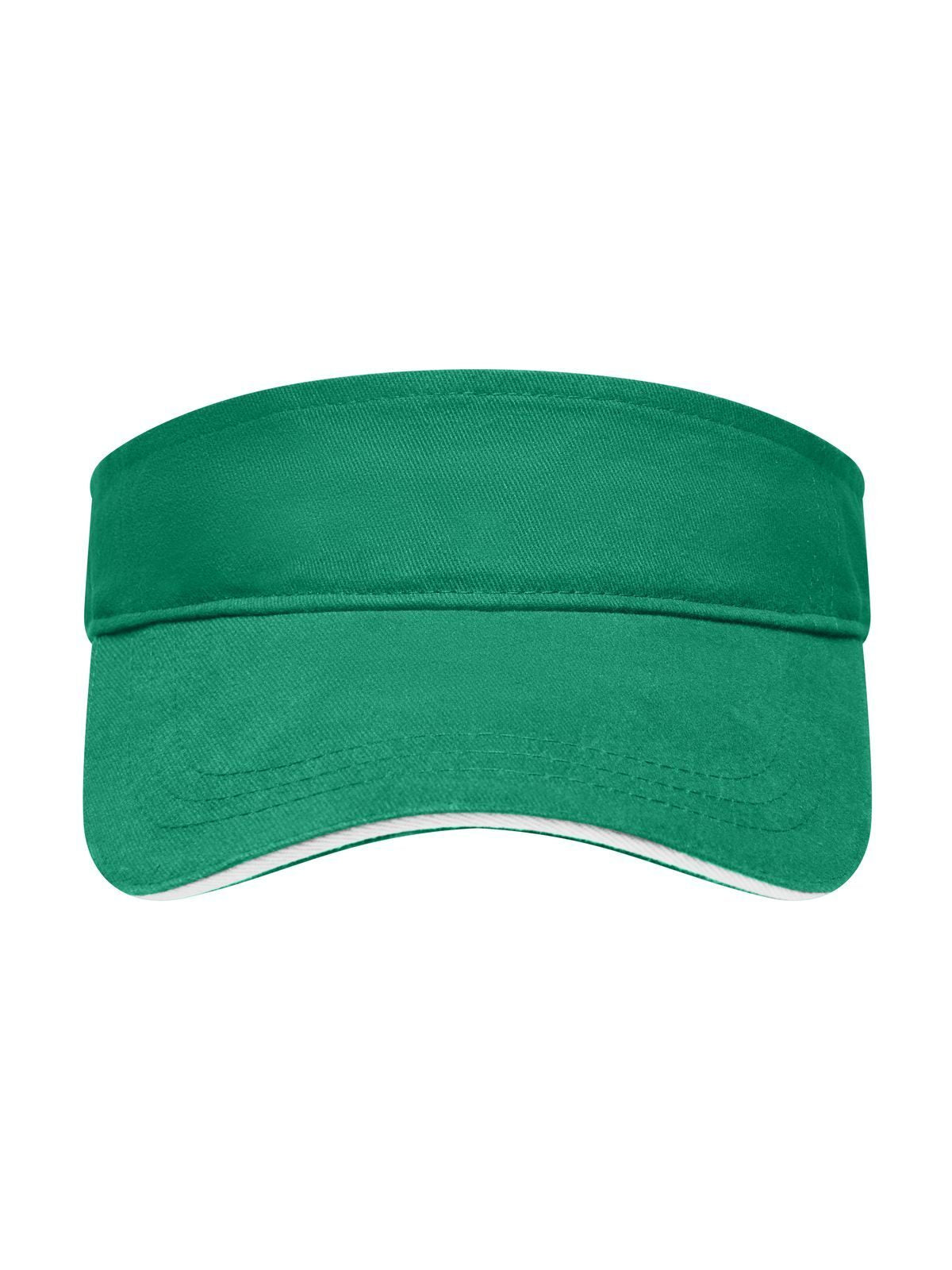 Baseball Caps Sandwich Sunvisor green/Weiß bestickbar und bedruckbar – LA1970