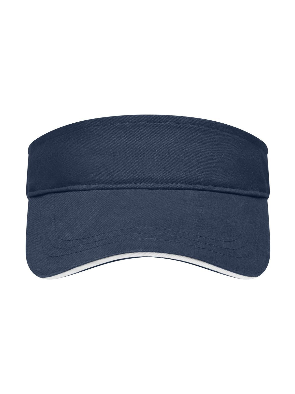 Baseball Caps Sandwich Sunvisor Marineblau/Weiß bestickbar und bedruckbar – LA1970
