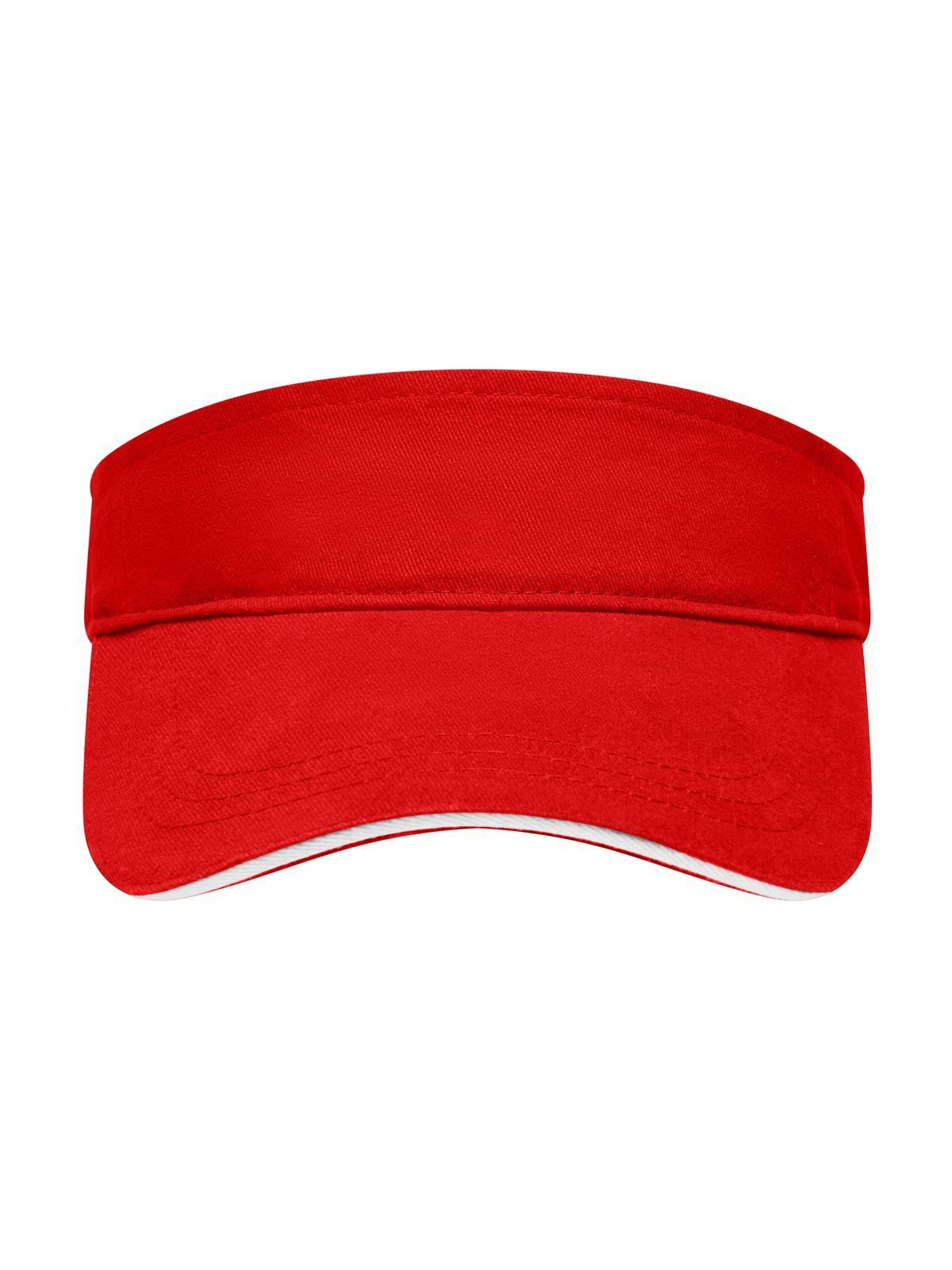 Baseball Caps Sandwich Sunvisor Rot/Weiß bestickbar und bedruckbar – LA1970