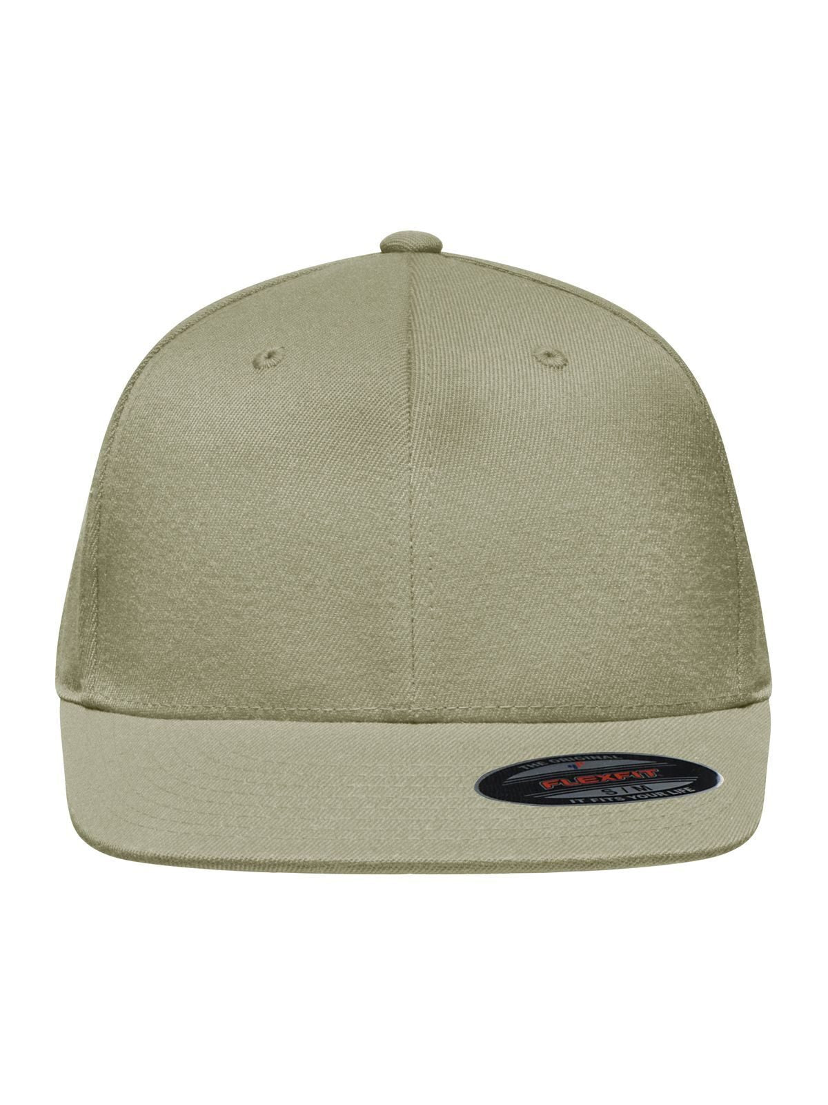 Baseball Caps Flexfit® Flat Peak Cap Khaki bestickbar und bedruckbar – LA1970