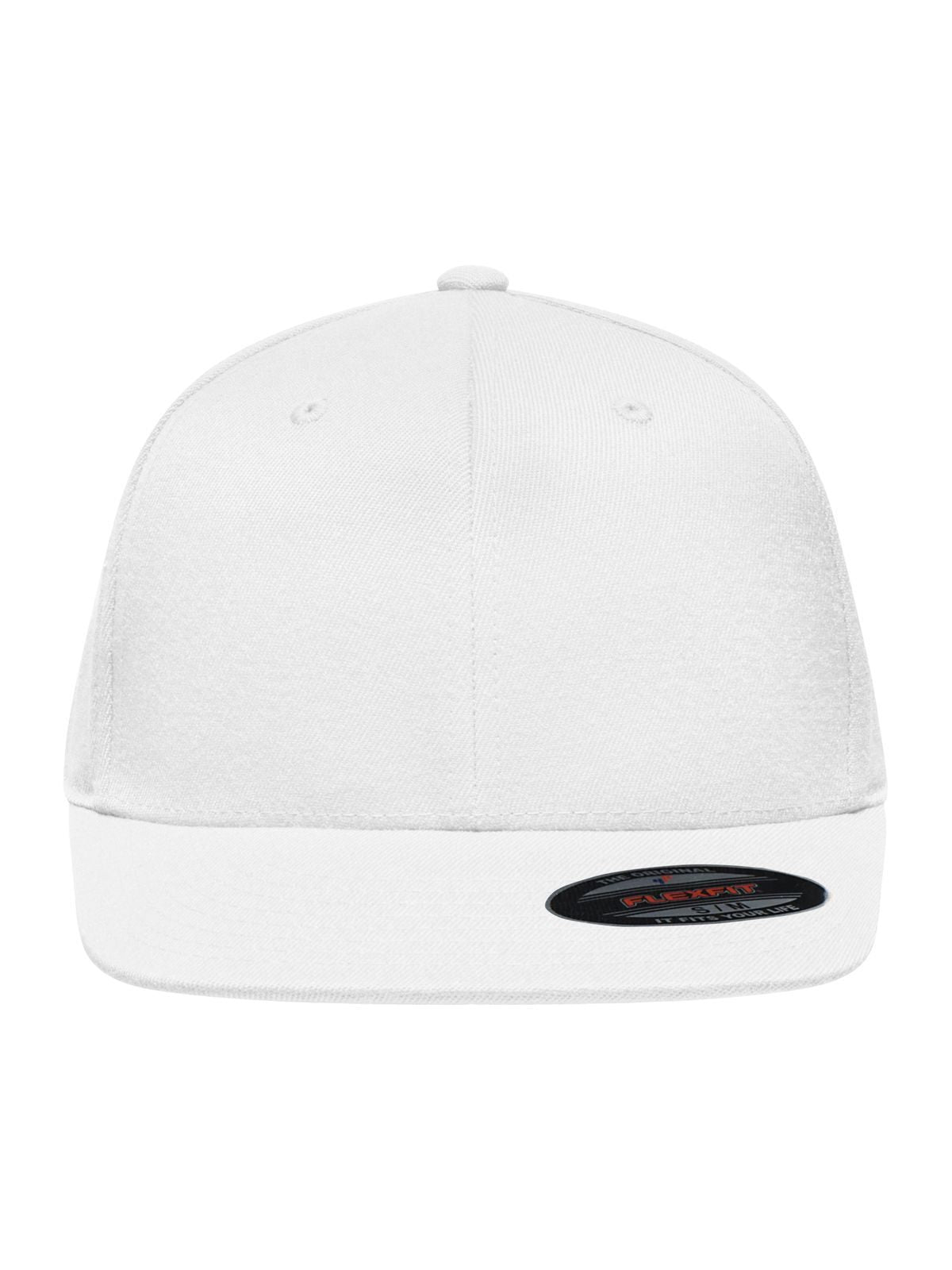 Baseball Caps Flexfit® Flat Peak Cap Weiß bestickbar und bedruckbar – LA1970