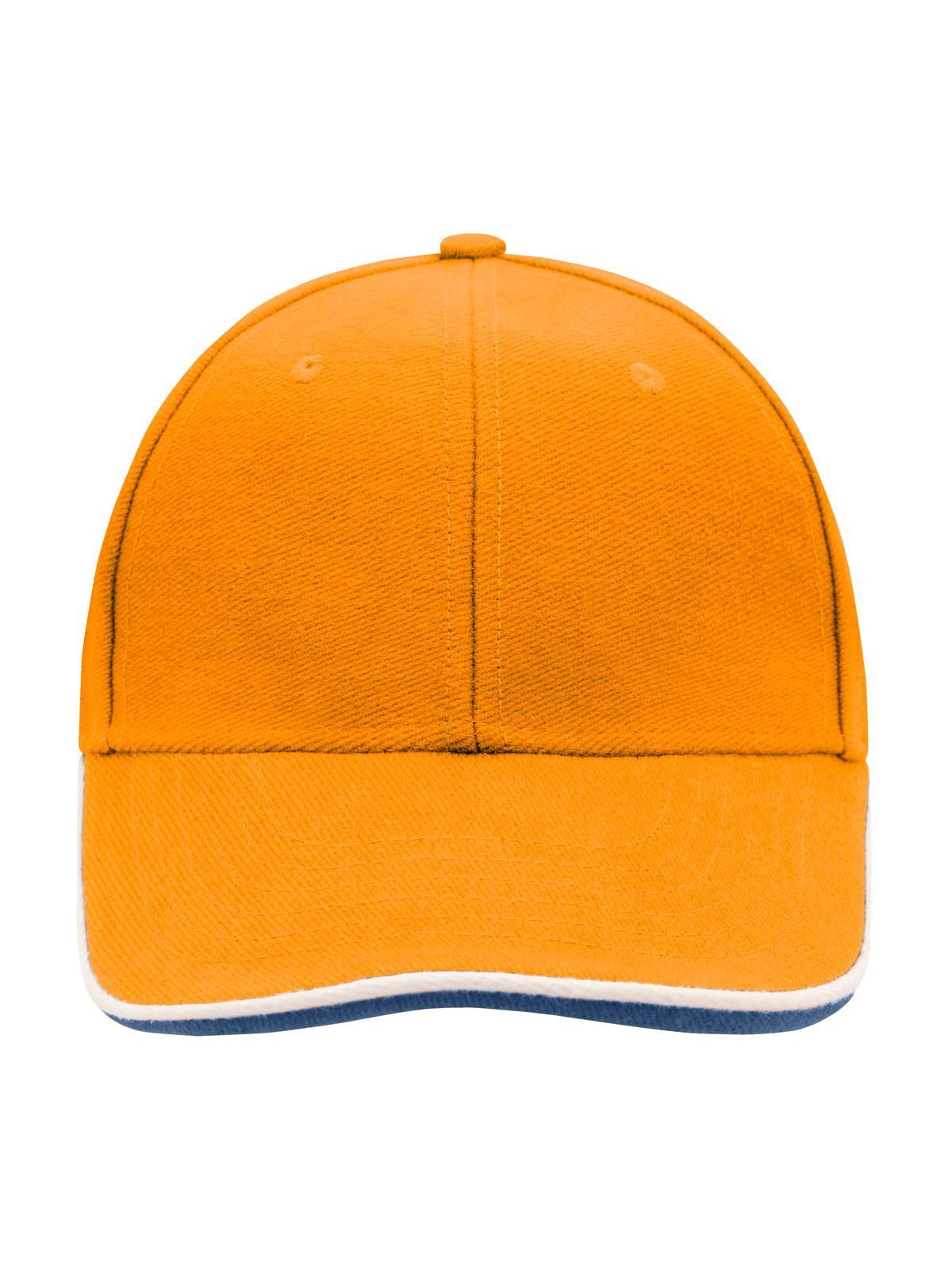 Baseball Caps 6 Panel Double Sandwich Cap orange/Weiß/Royalblaublau bestickbar und bedruckbar – LA1970