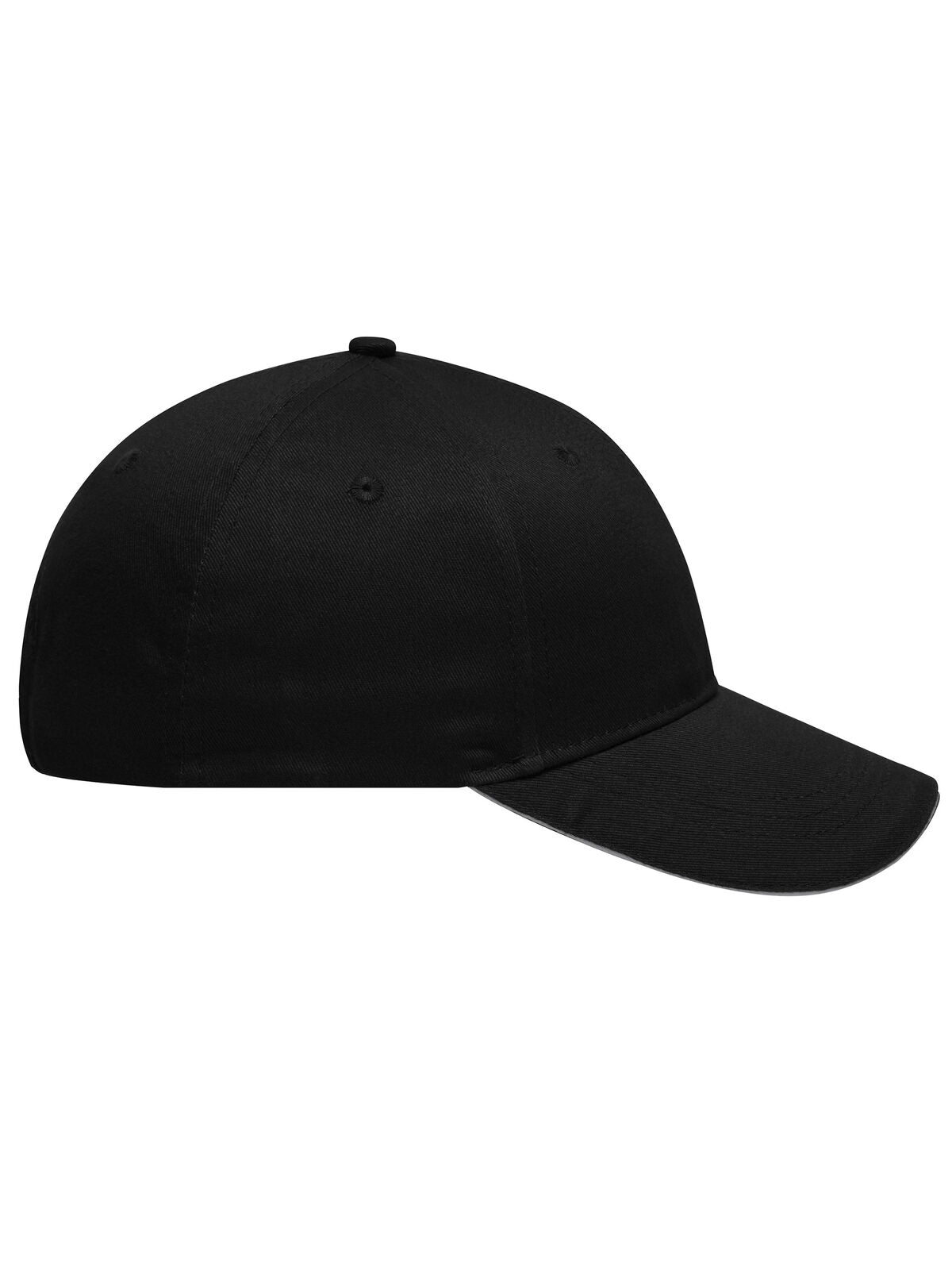 Baseball Cap 6 panel sandwich cap with brushed surface – individuell veredelbar | LA1970 in black/light-grey