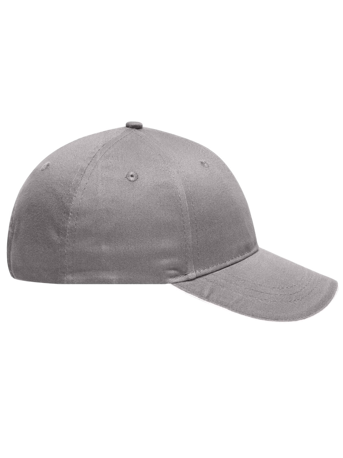 Baseball Cap 6 panel sandwich cap with brushed surface – individuell veredelbar | LA1970 in light-grey/white
